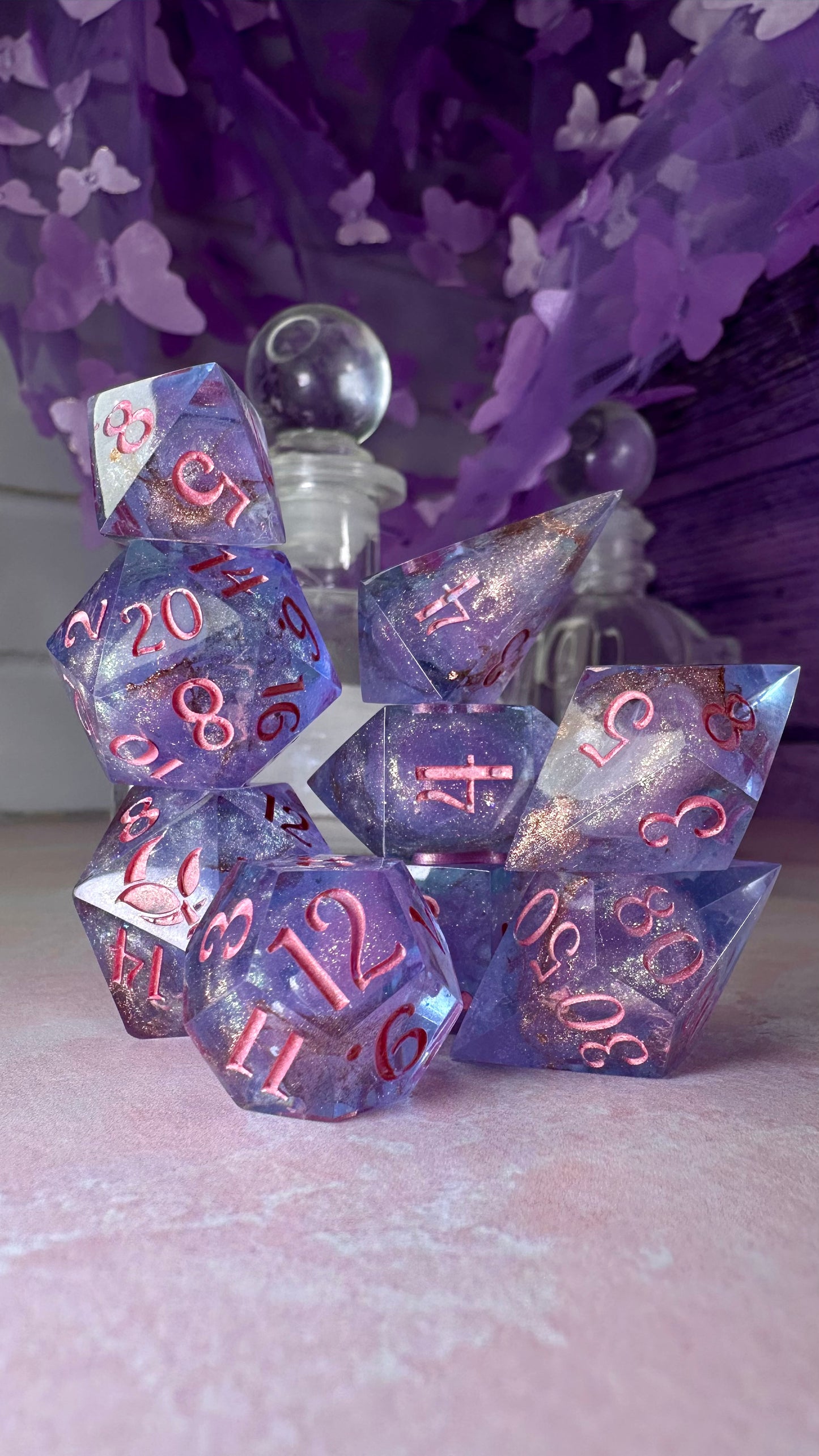 Francesca Bridgerton- 8 piece polyhedral dice set