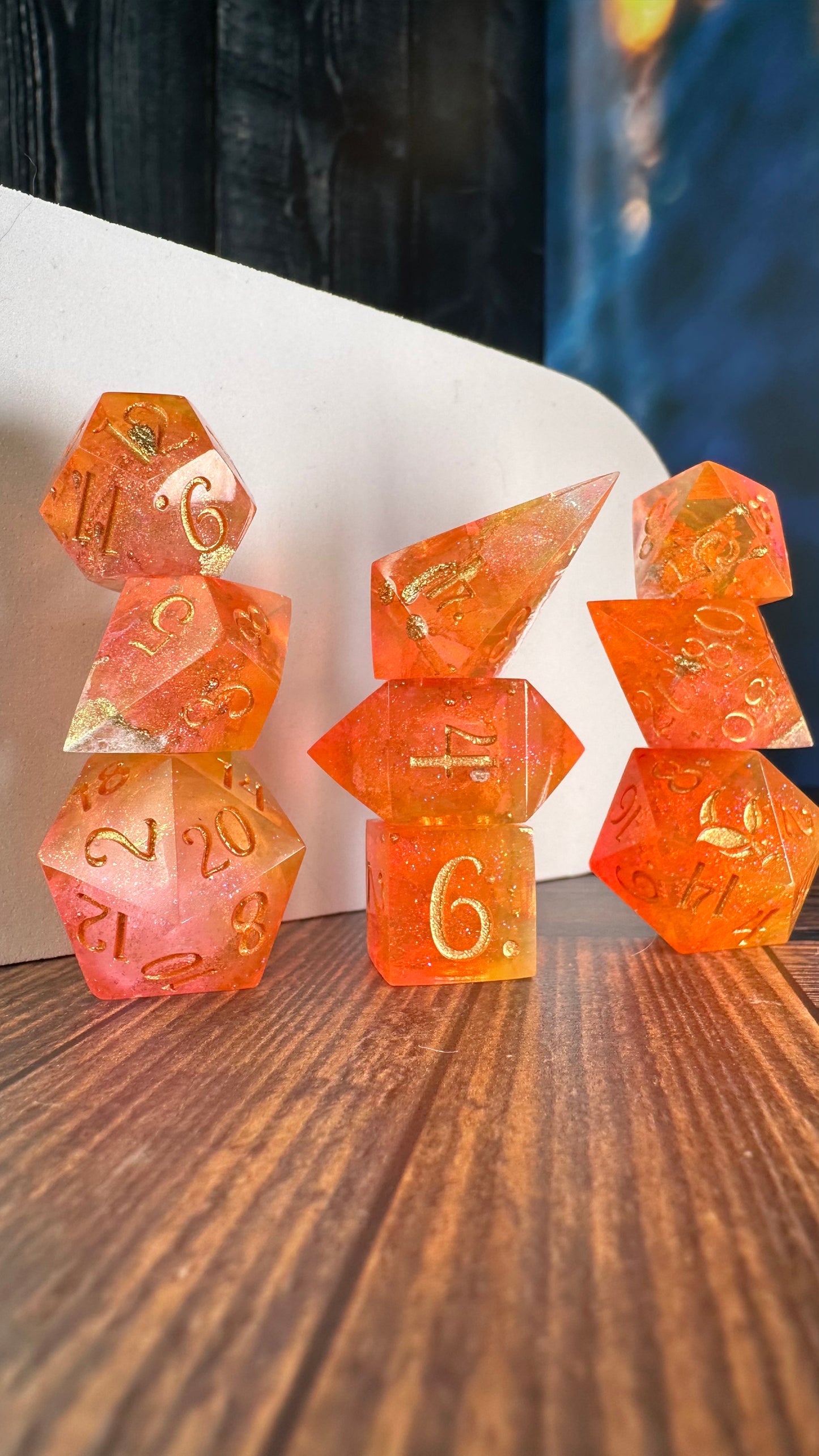 Lehaba-8 piece polyhedral dice set