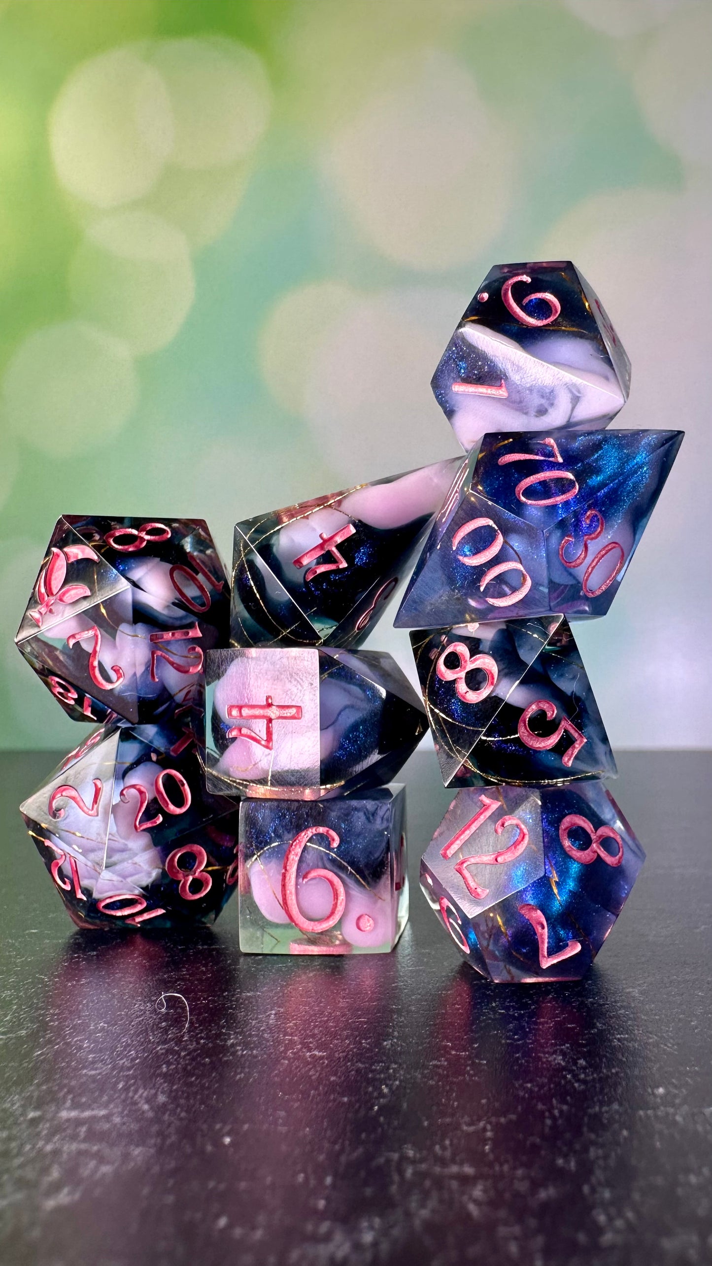 Hades Hopes- 8 piece polyhedral dice set