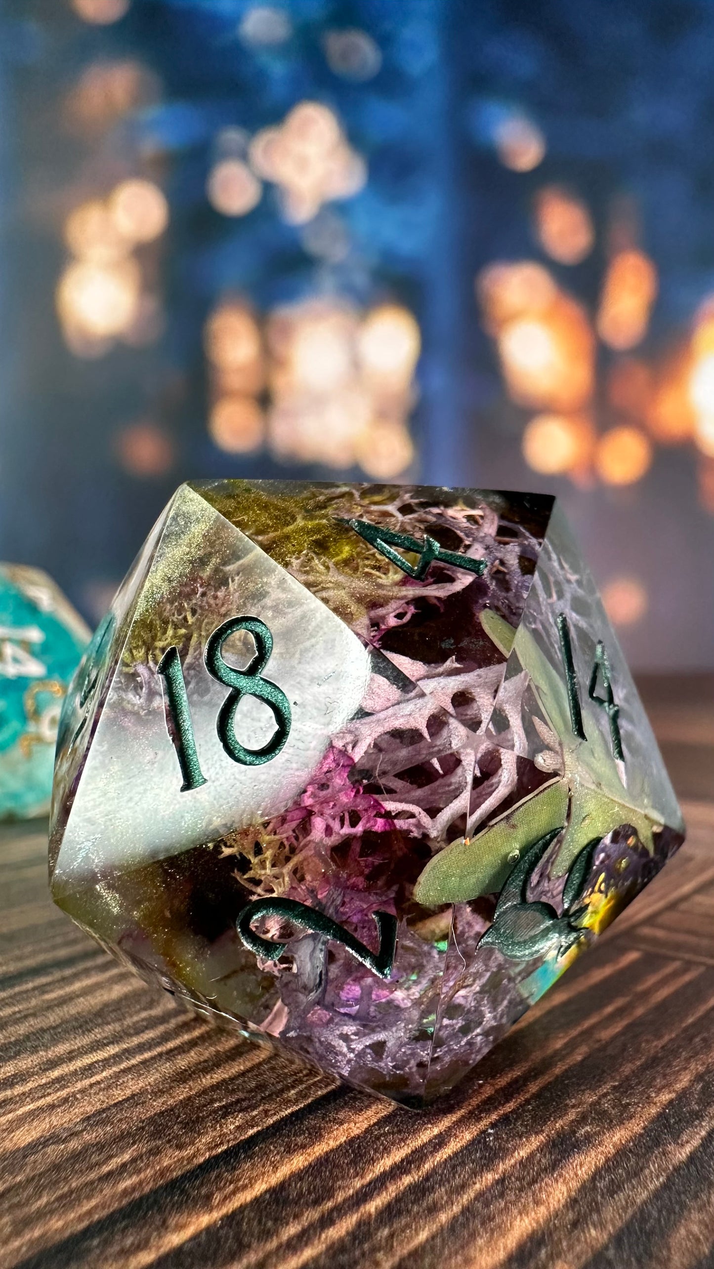 Misty Green Butterfly 40mm- 40 MM Logo d20 Chonk-Pobody’s Nerfect