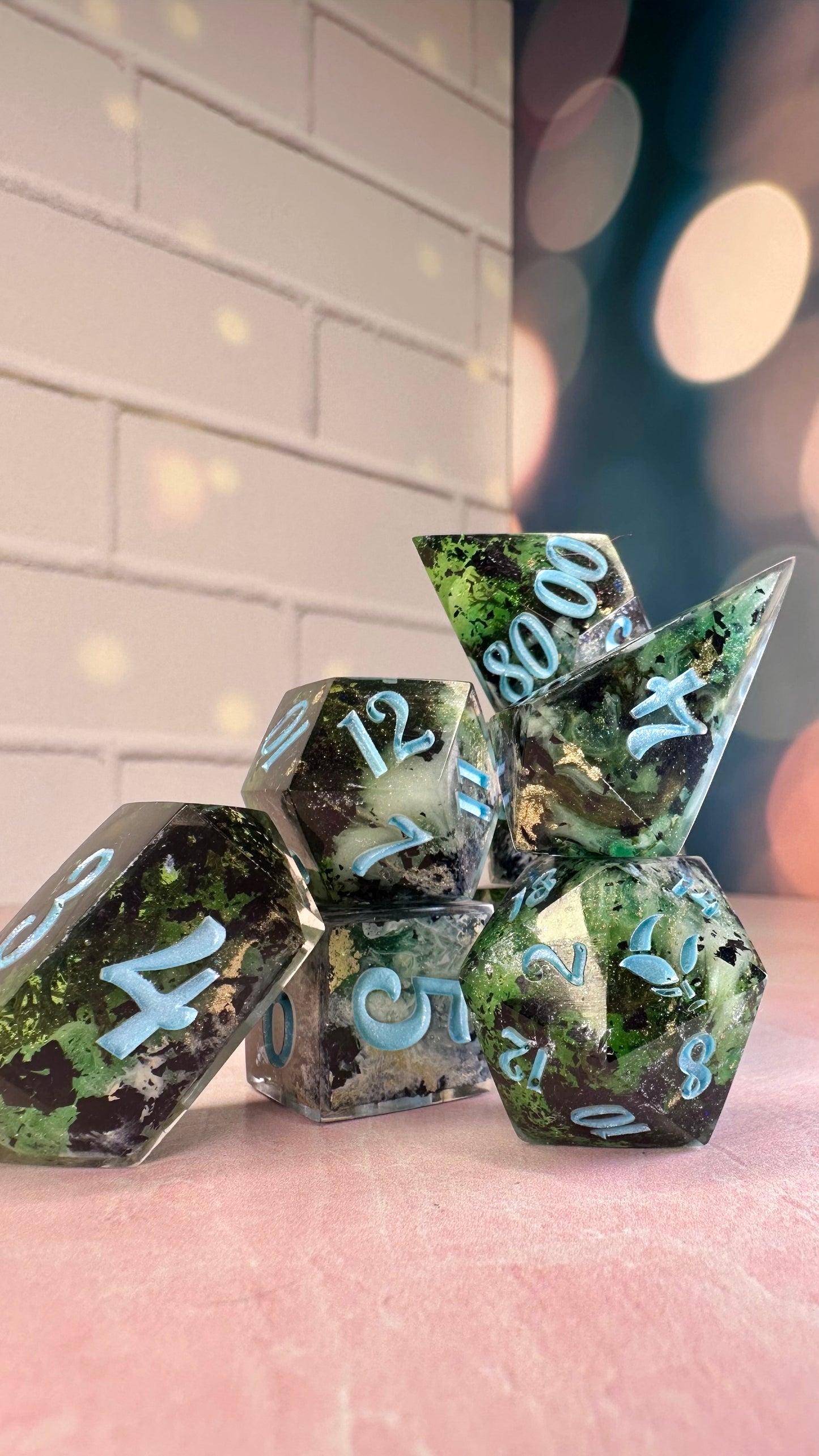 Brendok- 8 piece polyhedral dice set (Large) Pobody's Nerfect