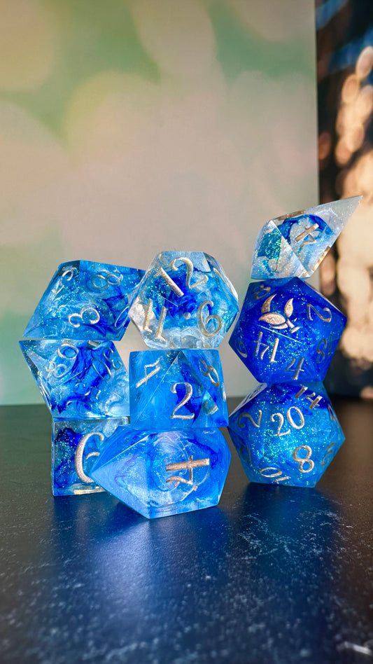 Weather Mage- 8 piece polyhedral dice set