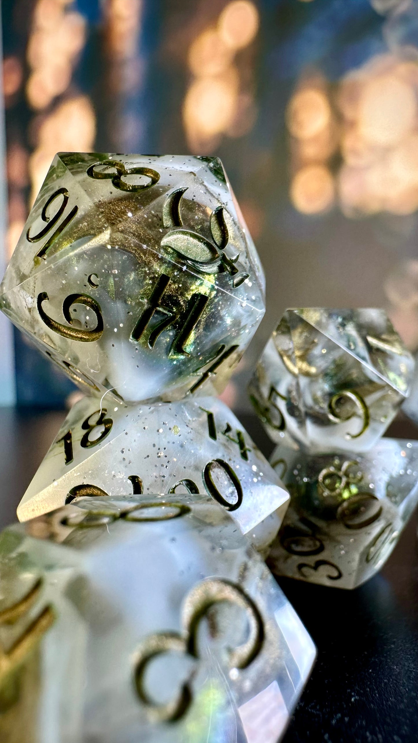 Tarnished Hopes of Spring-8 piece polyhedral dice set