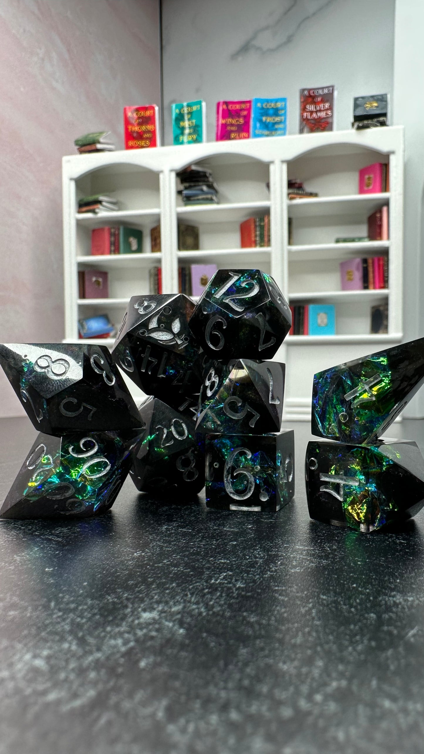 Cauldron Made- 8 piece polyhedral dice set-Pobody's Nerfect