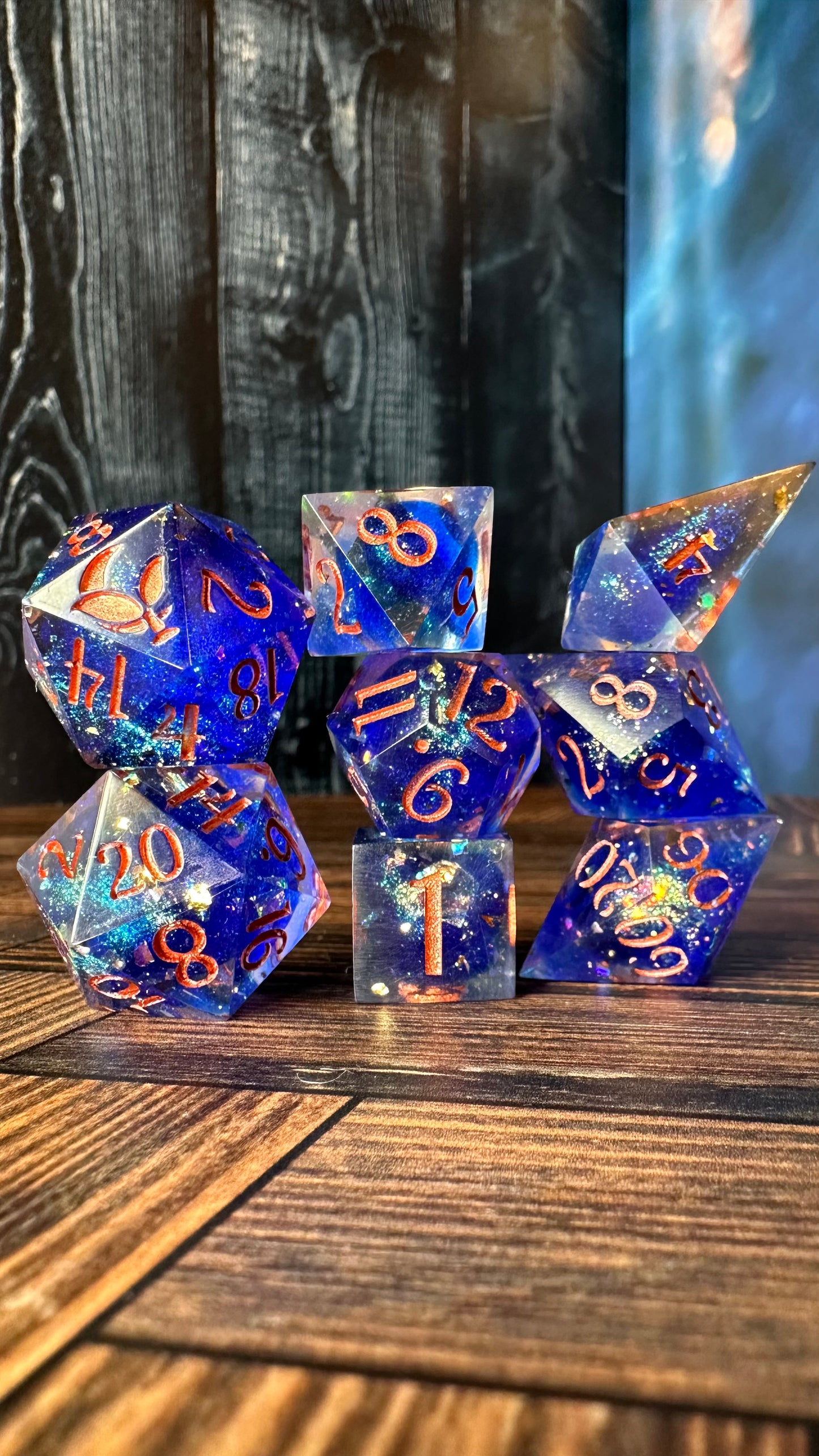 Dorian-8 piece polyhedral dice set