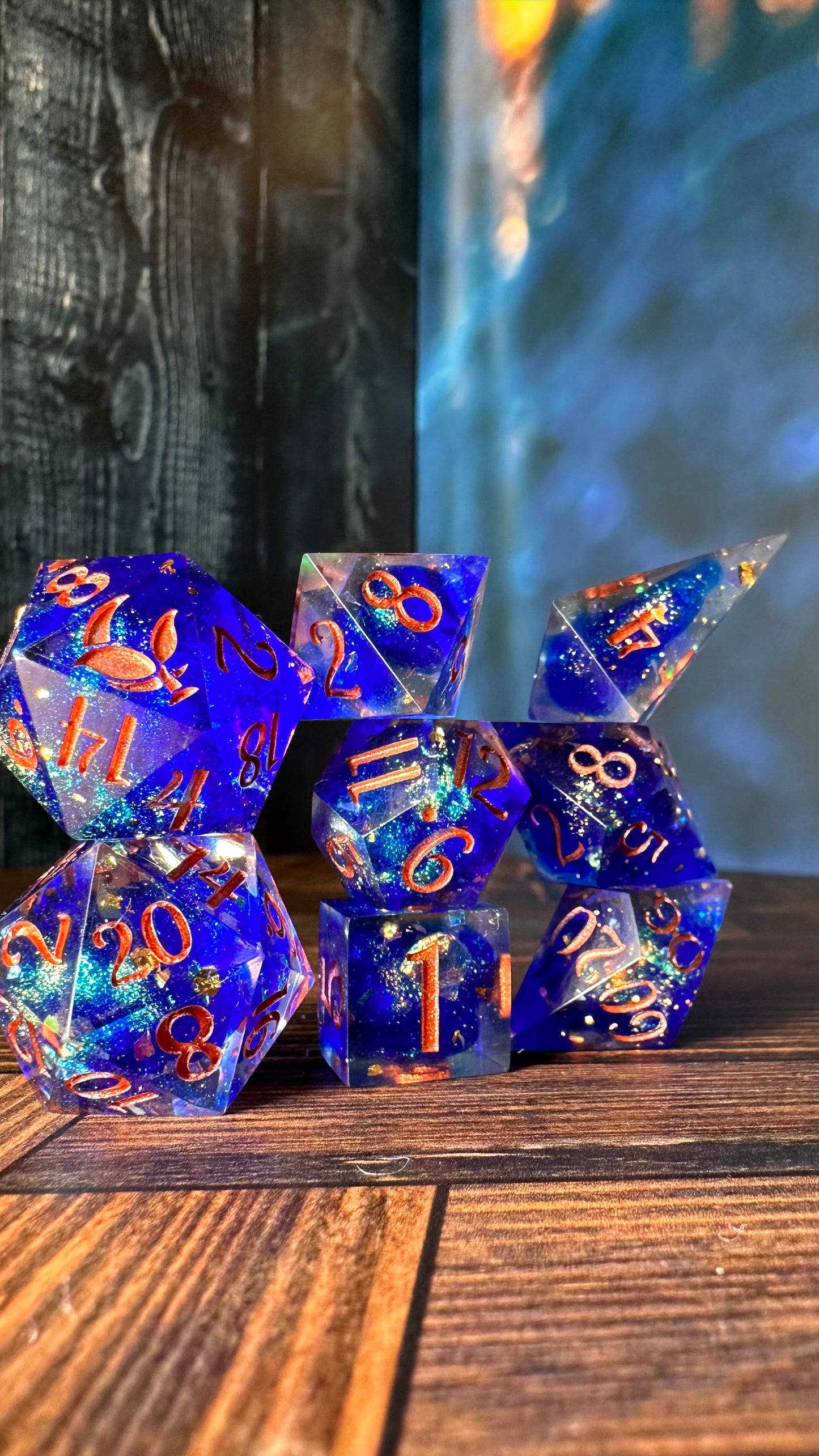 Dorian-8 piece polyhedral dice set