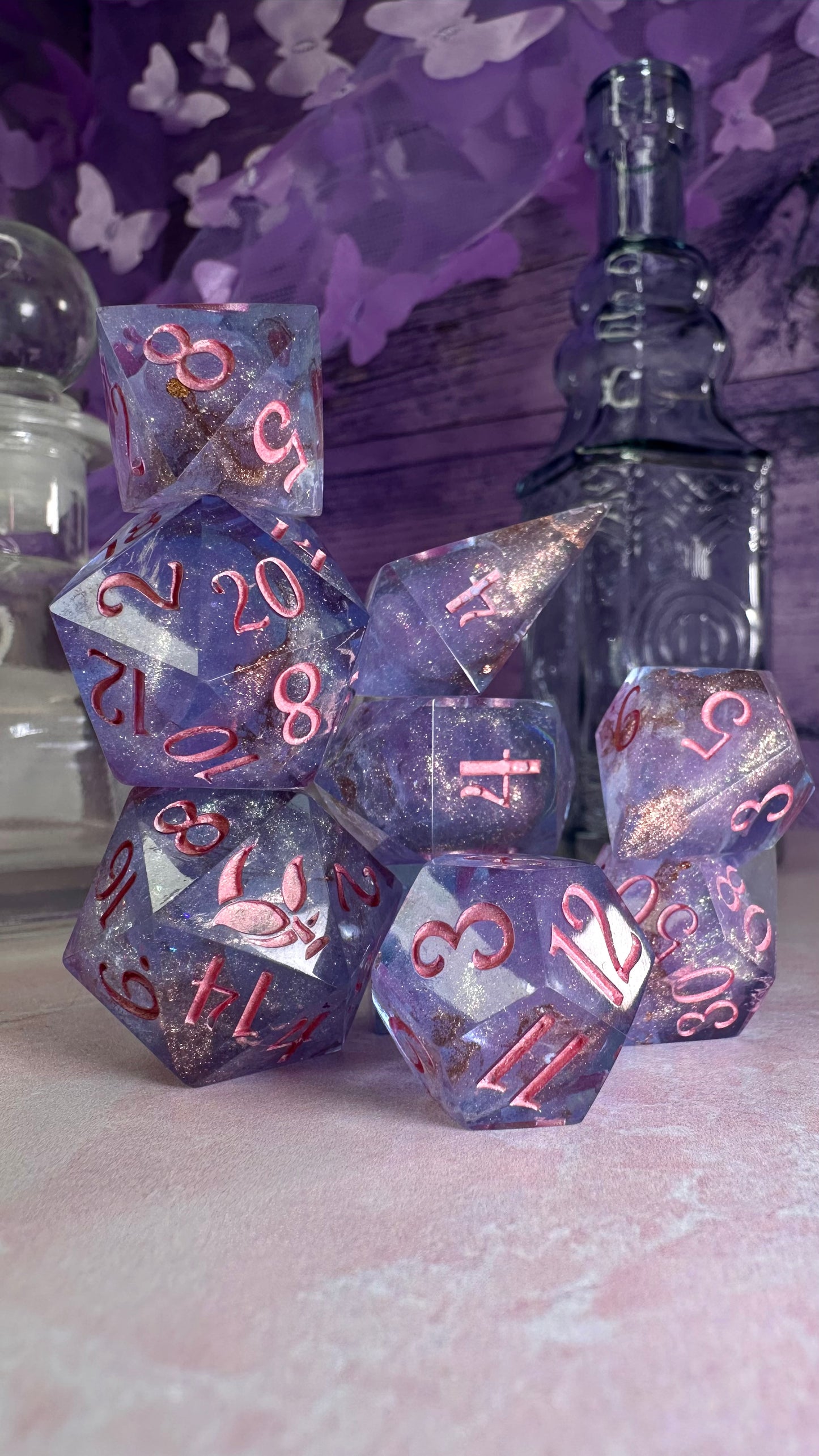 Francesca Bridgerton- 8 piece polyhedral dice set