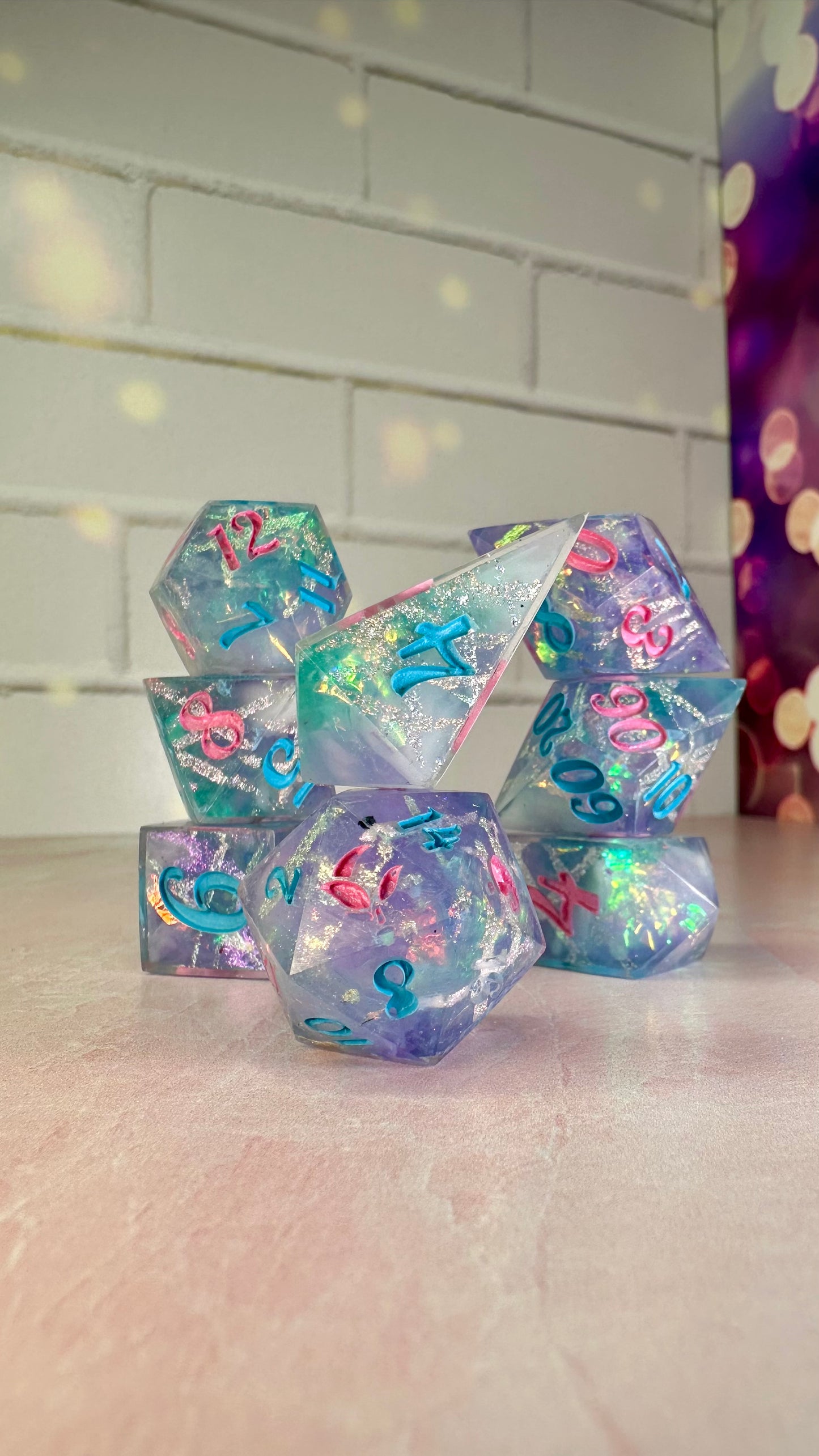 "Zetus-Lapetus!”-Pobody’s Nerfect- 8 piece polyhedral dice set (Large)