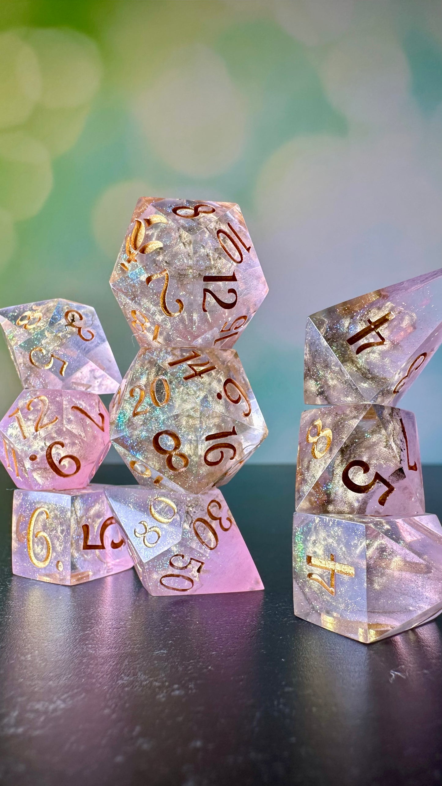 Celestina - 8 piece polyhedral dice set