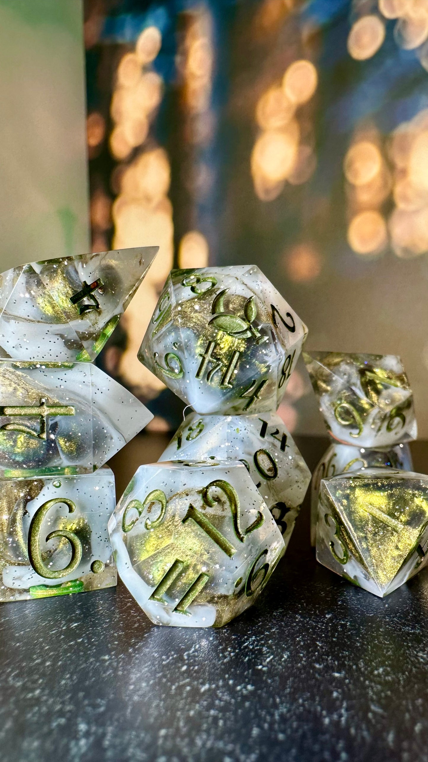 Tarnished Hopes of Spring-8 piece polyhedral dice set