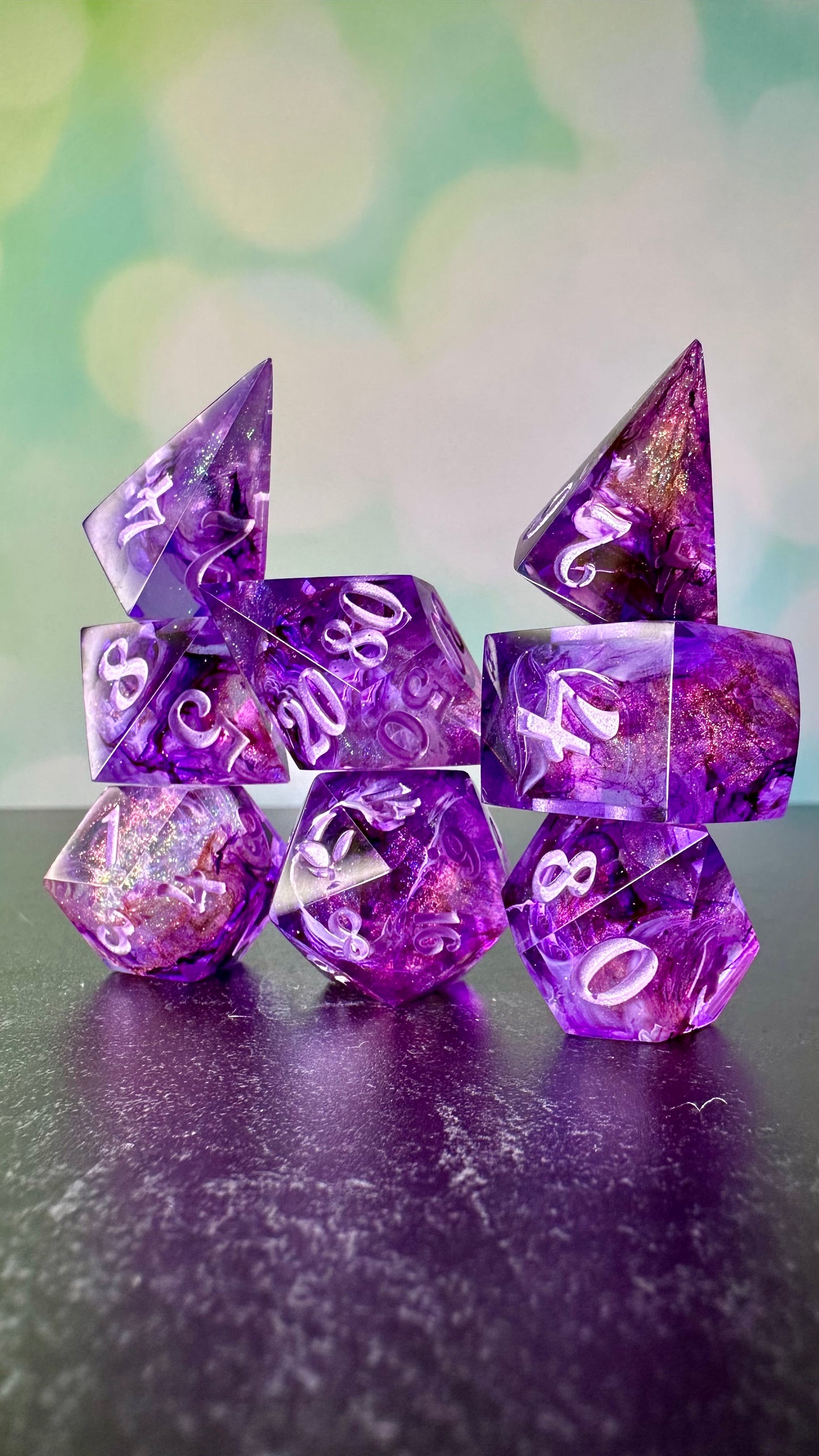 Rhysand 9 piece polyhedral dice set (Large) (Beta) Pobody's Nerfect