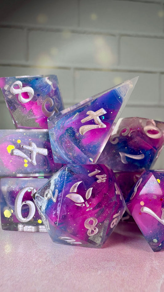 Bi Pride 2025-8 piece polyhedral dice set (Large)
