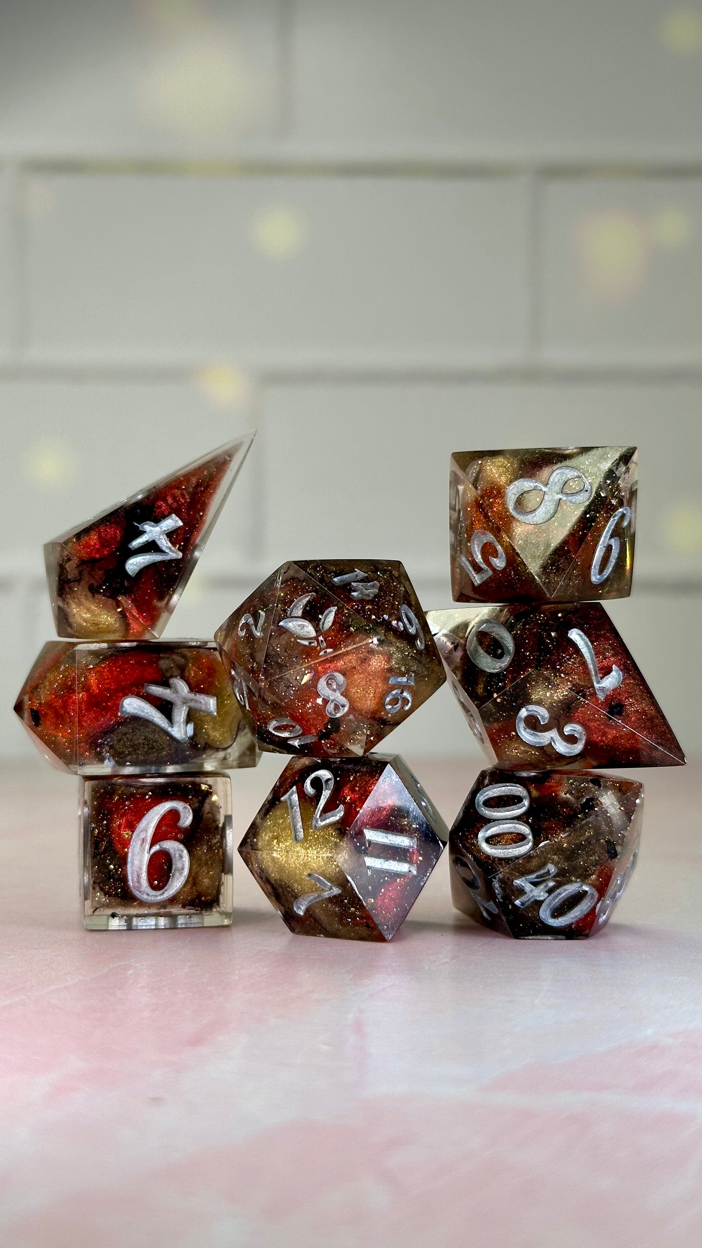 Daja-8 piece polyhedral dice set (Large)