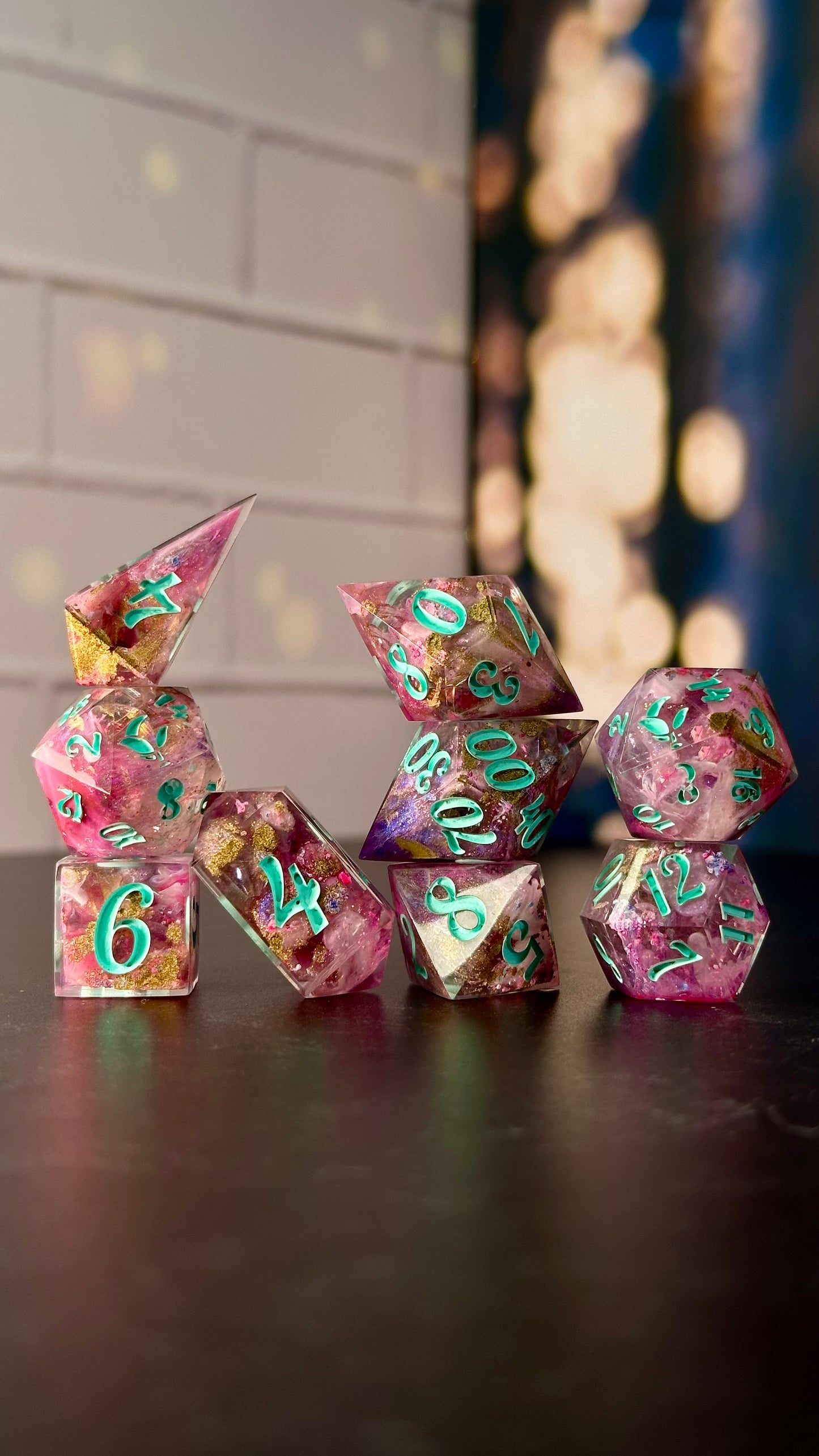 "It’s *infectious*"-Pobody's Nerfect - 8 piece polyhedral dice set (Large)