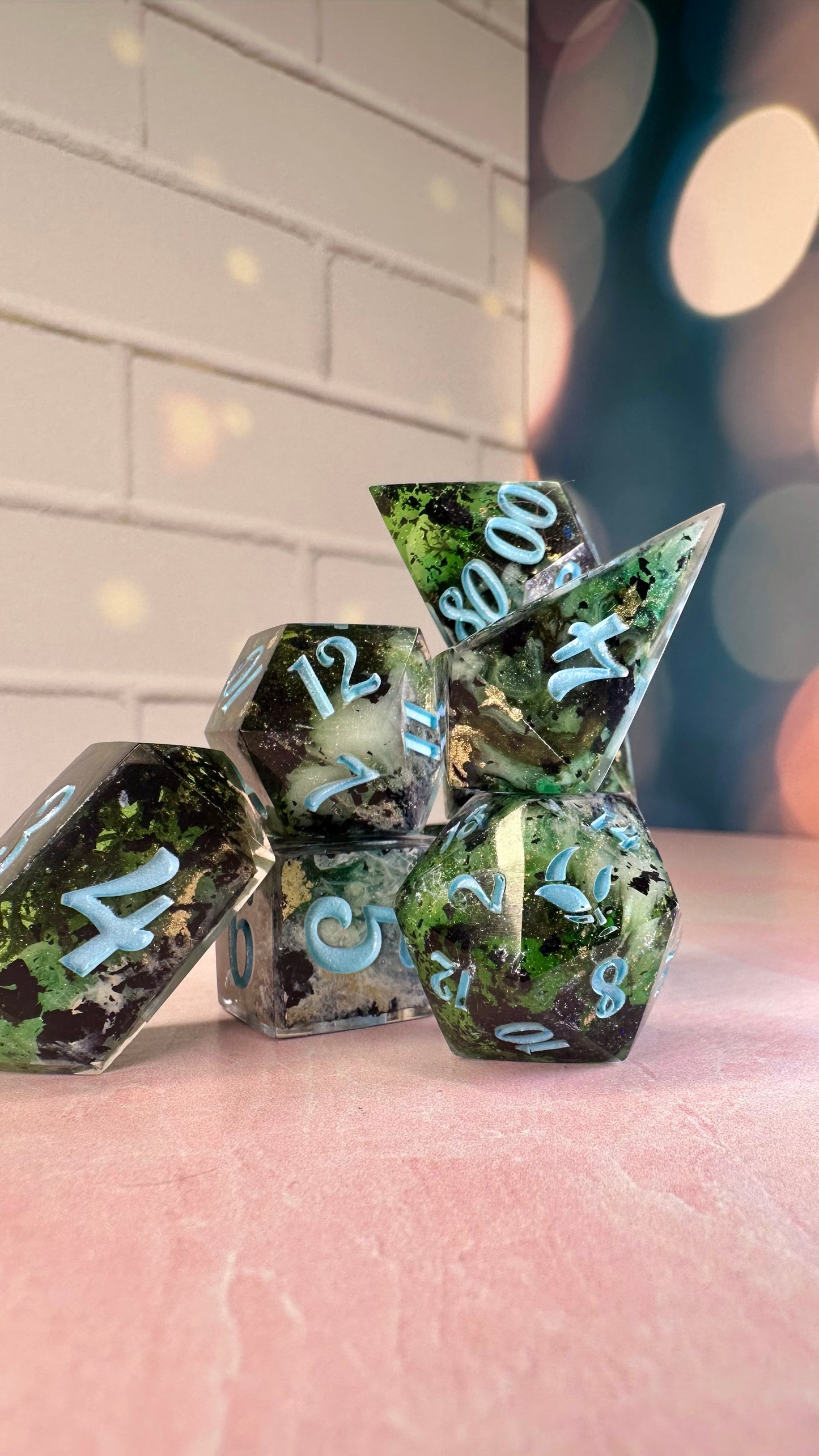 Brendok- 8 piece polyhedral dice set (Large) Pobody's Nerfect