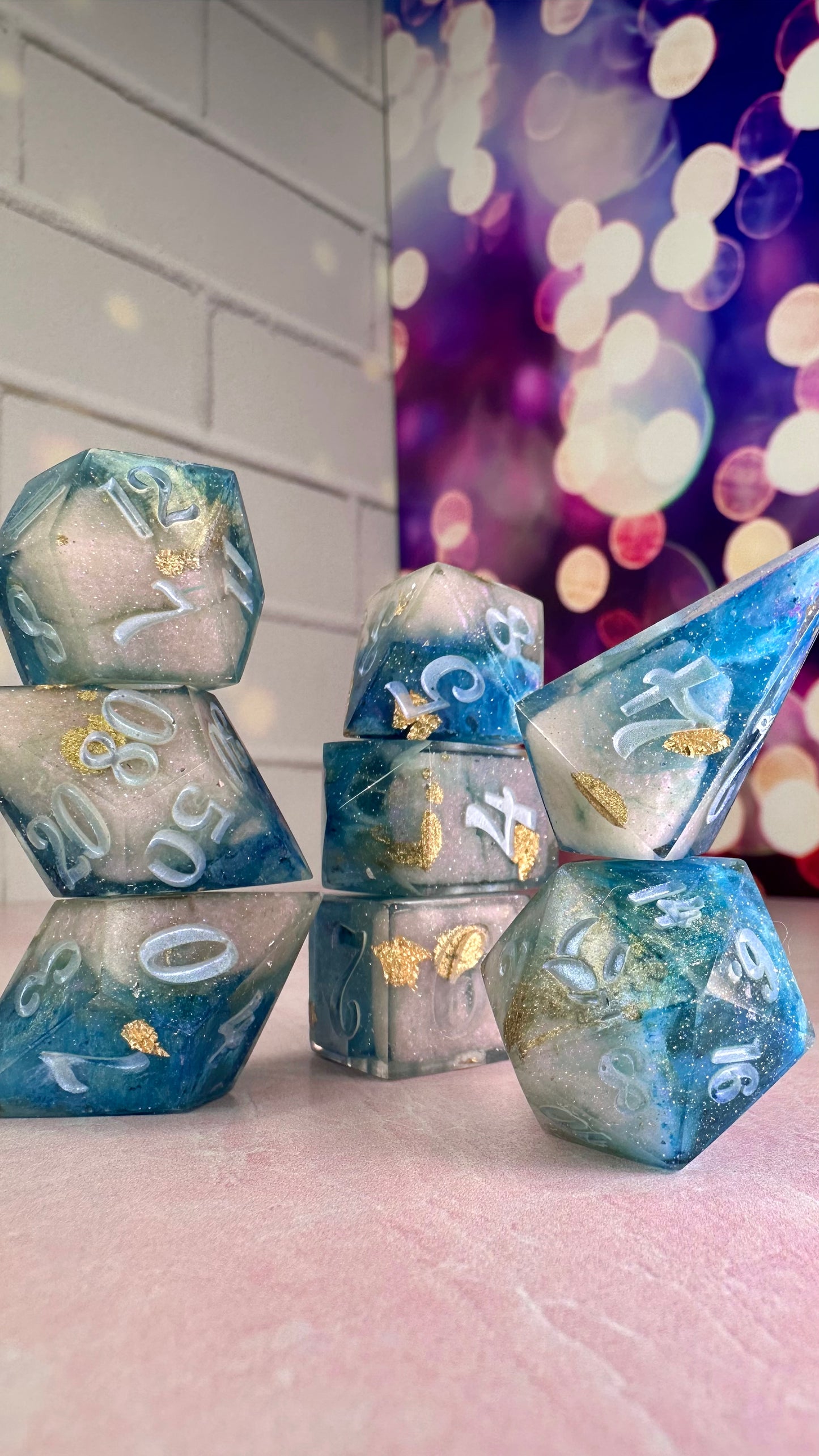 In All of Time and Space-8 piece polyhedral dice set (Large)