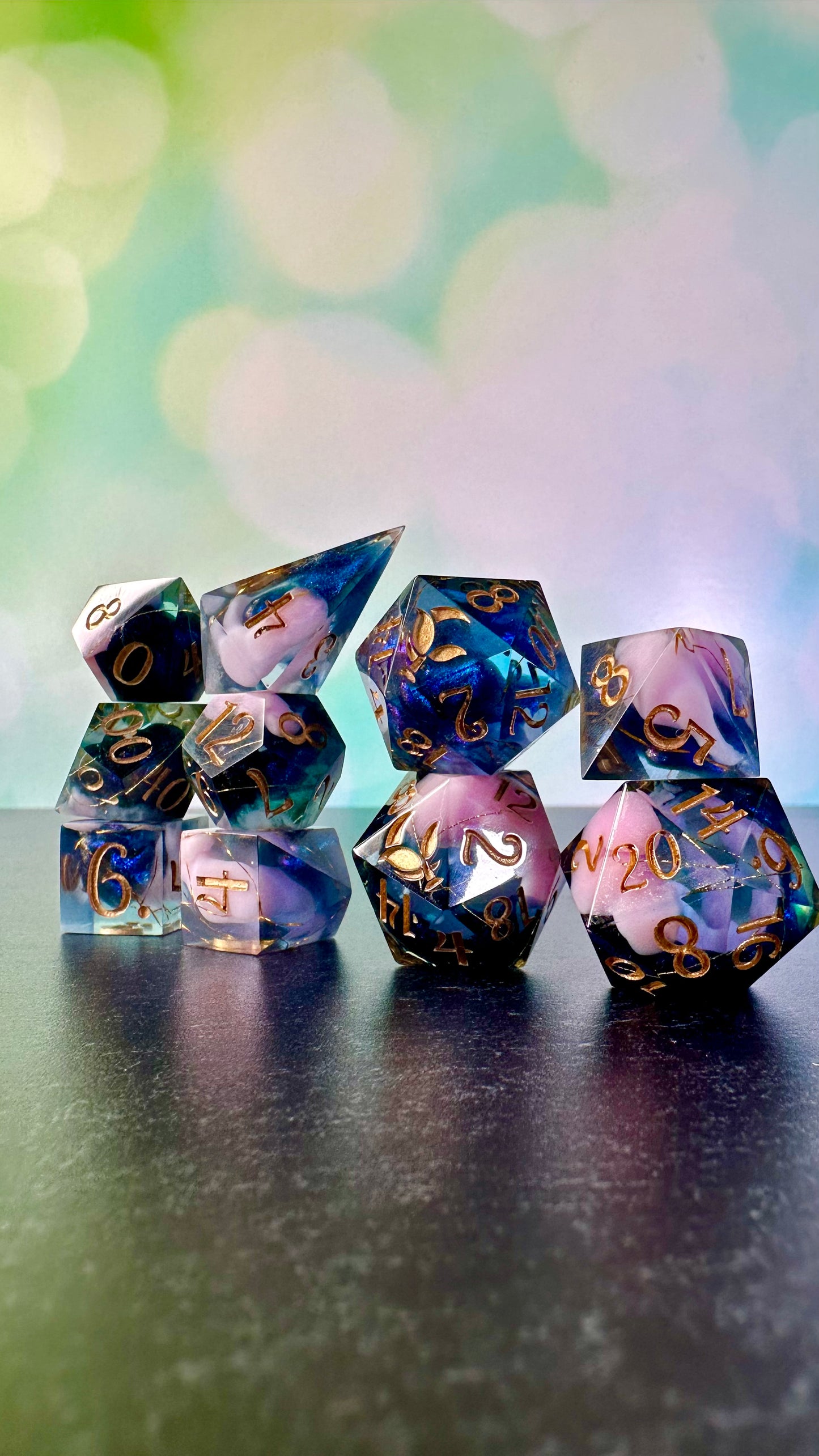 Hades Dreaming- 8 piece polyhedral dice set