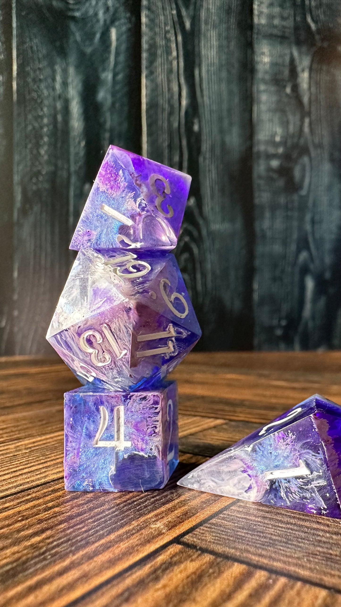 Purple Haze-8 piece polyhedral dice set-Pobody's Nerfect