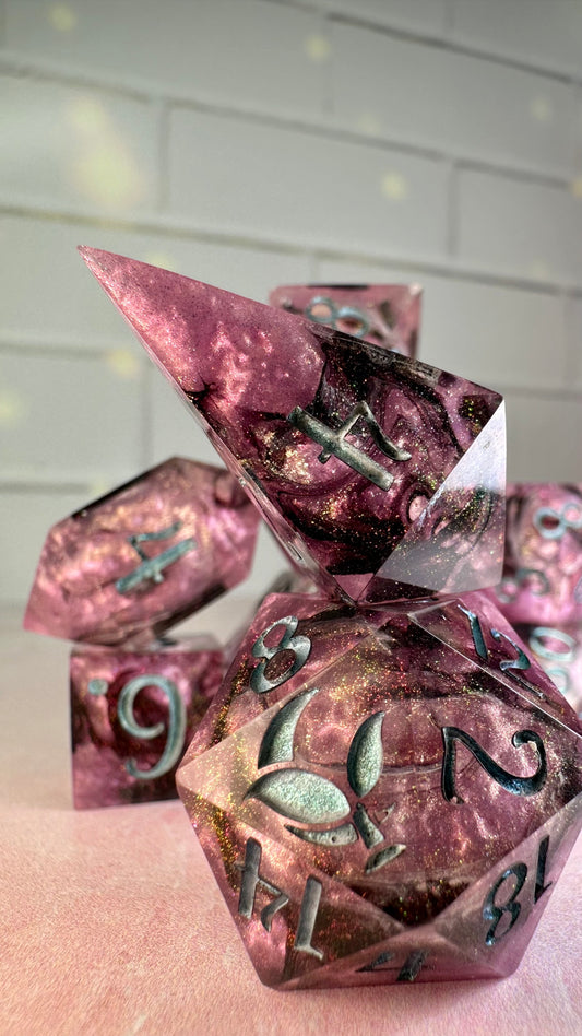 Necrotic Damage- 8 piece polyhedral dice set (Copy)