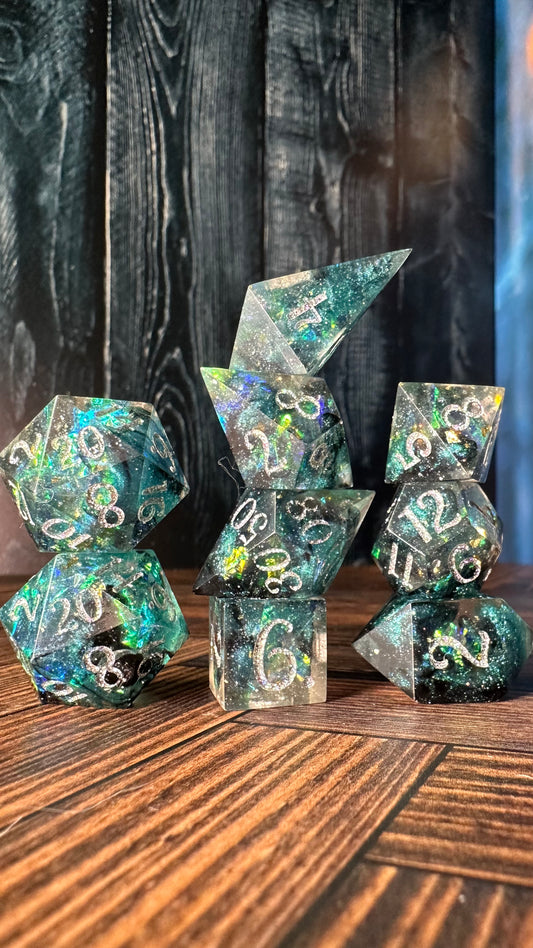 Morpheus 8 piece polyhedral dice set