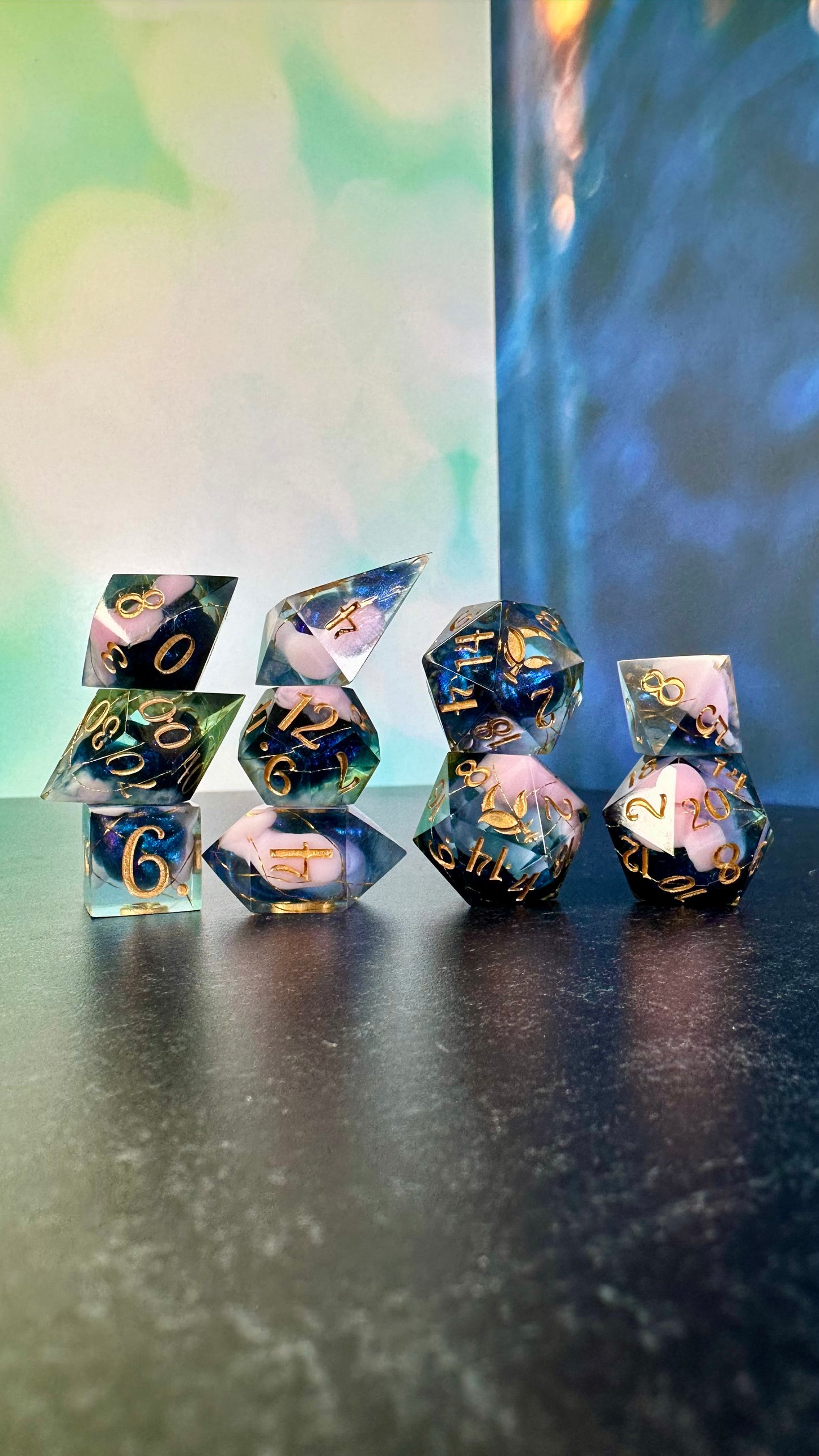 Hades Dreaming- 8 piece polyhedral dice set