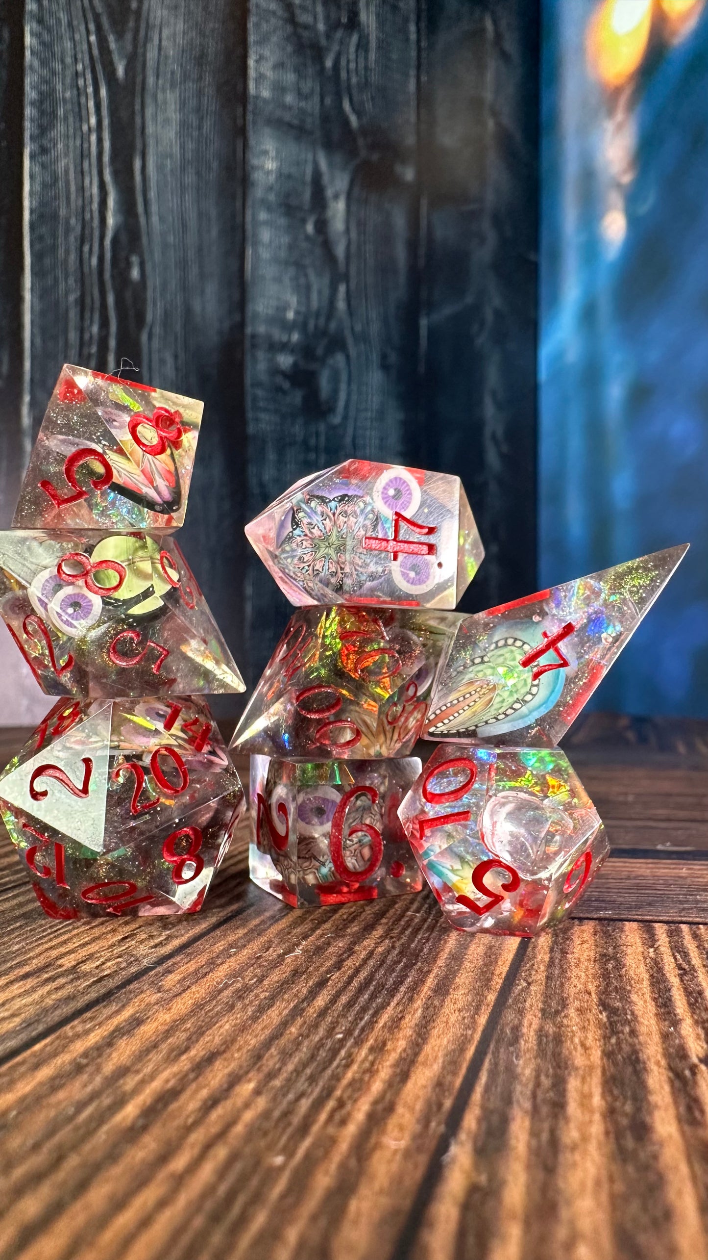 Multiverse of Madness-8 piece polyhedral dice set-Pobody’s Nerfect