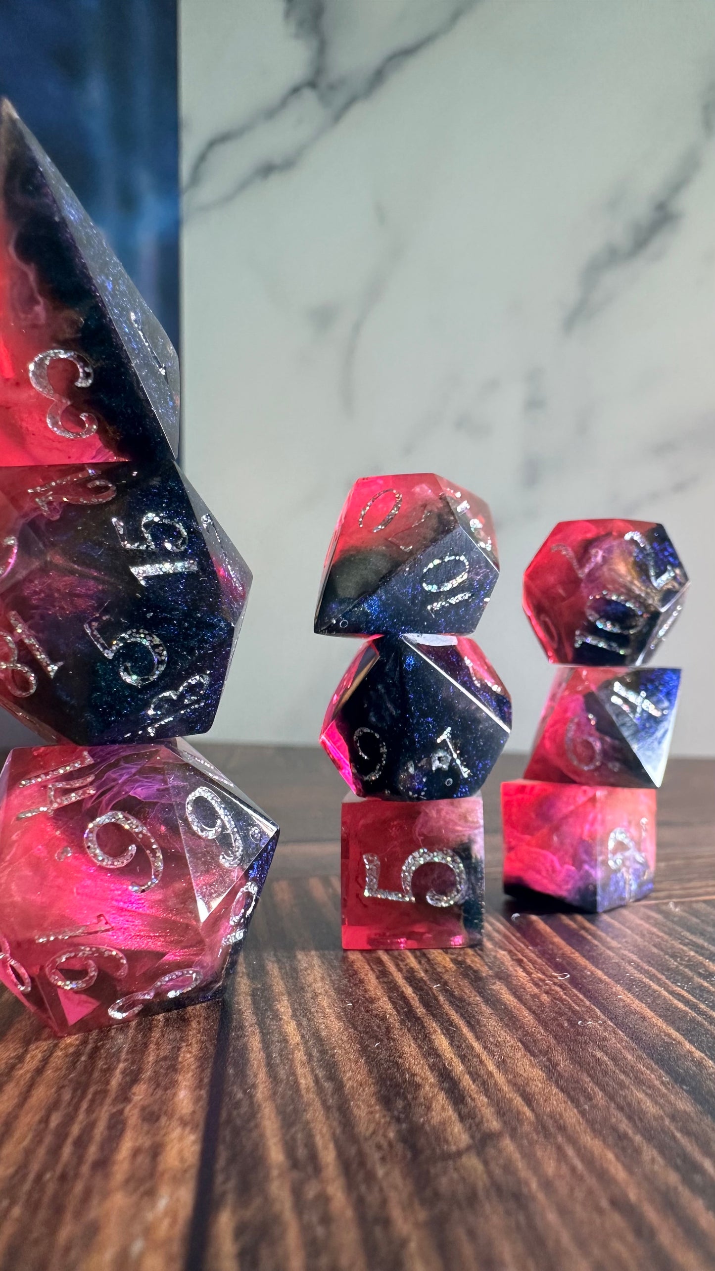 Synth- 8 piece polyhedral dice set