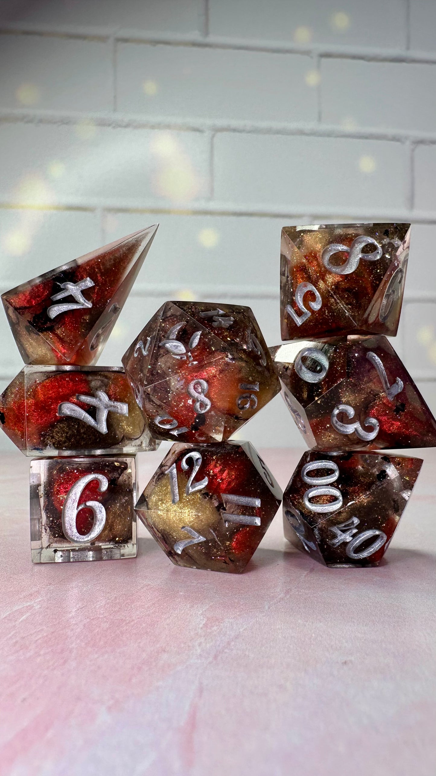 Daja-8 piece polyhedral dice set (Large)