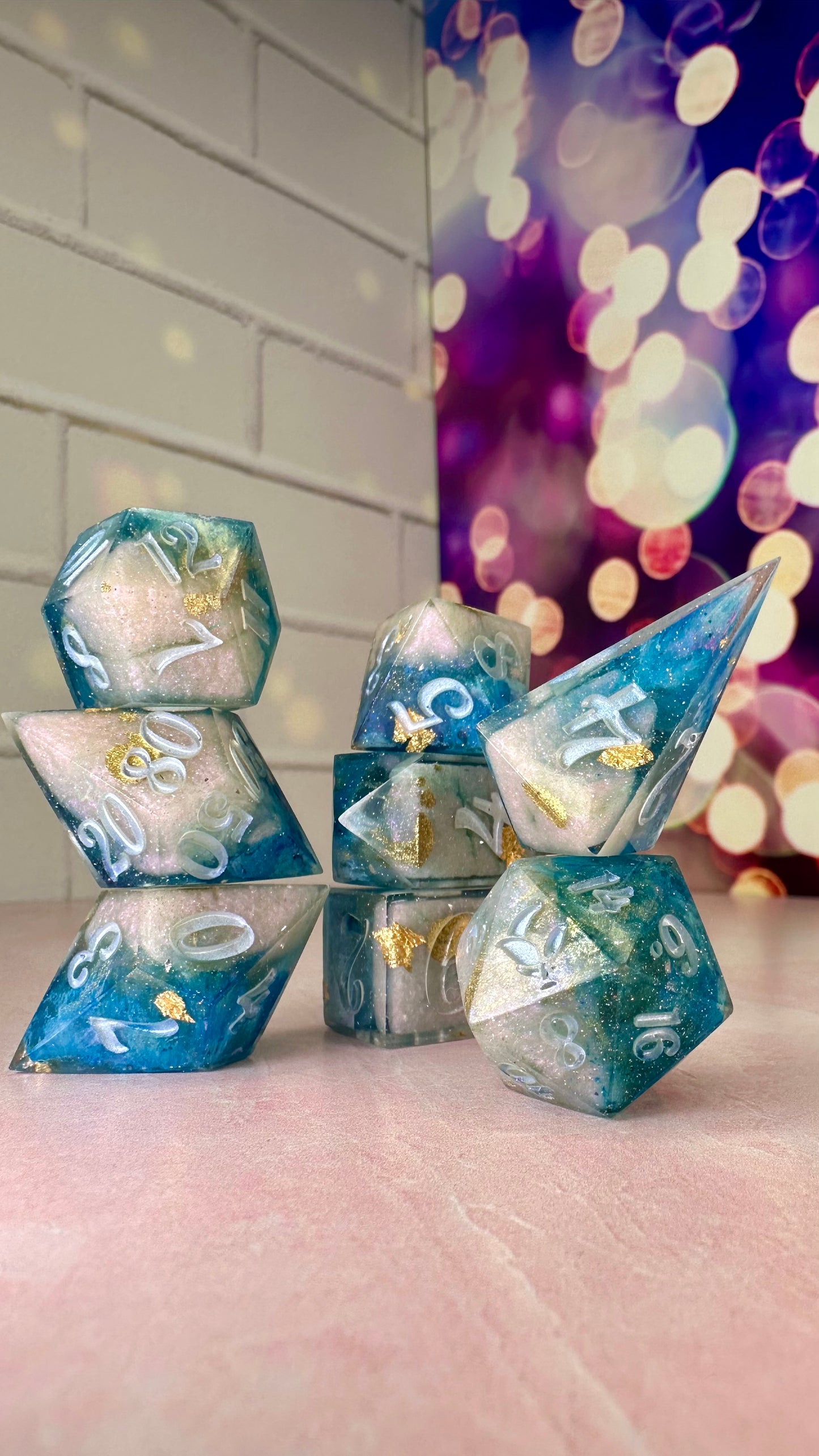 In All of Time and Space-8 piece polyhedral dice set (Large)