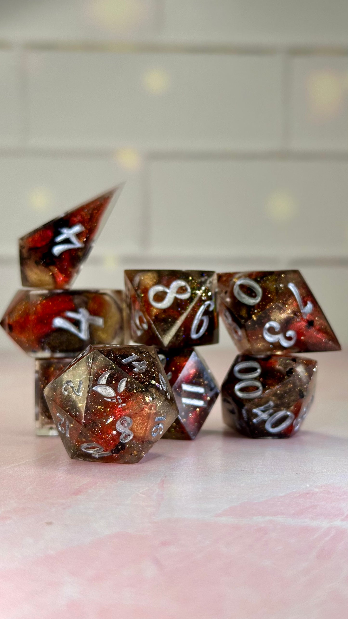 Daja-8 piece polyhedral dice set (Large)