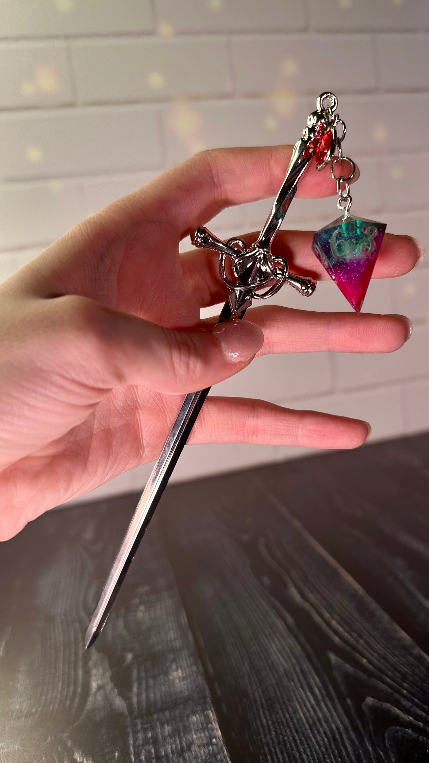 Pink Goes Good With Green Dice Dagger