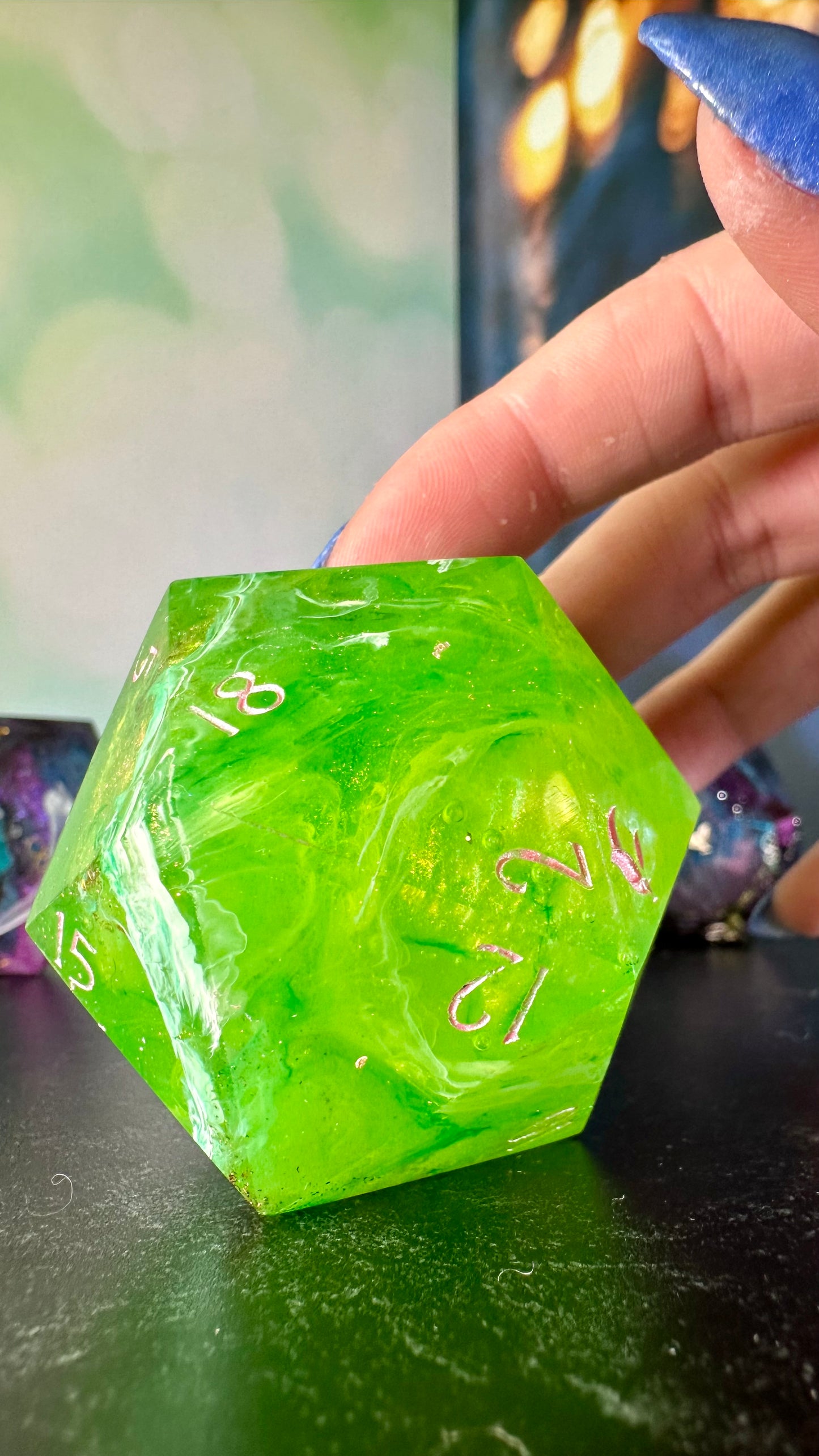 Spring Magic- 60 MM Logo d20 Paperweight Chonk (Beta) Pobody's Nerfect