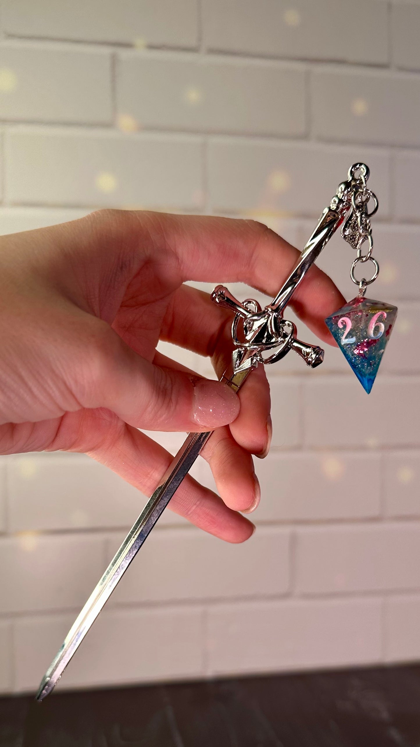 Trans Pride Dice Dagger