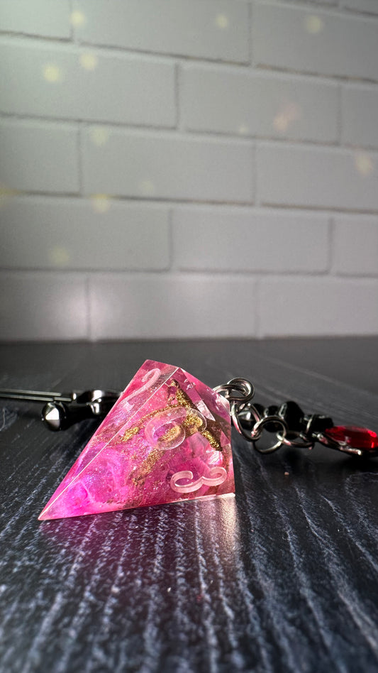 Purple Pink Shimmering Dice Dagger