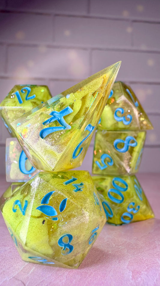 "Bunta? Really?"- 8 piece polyhedral dice set (Large)