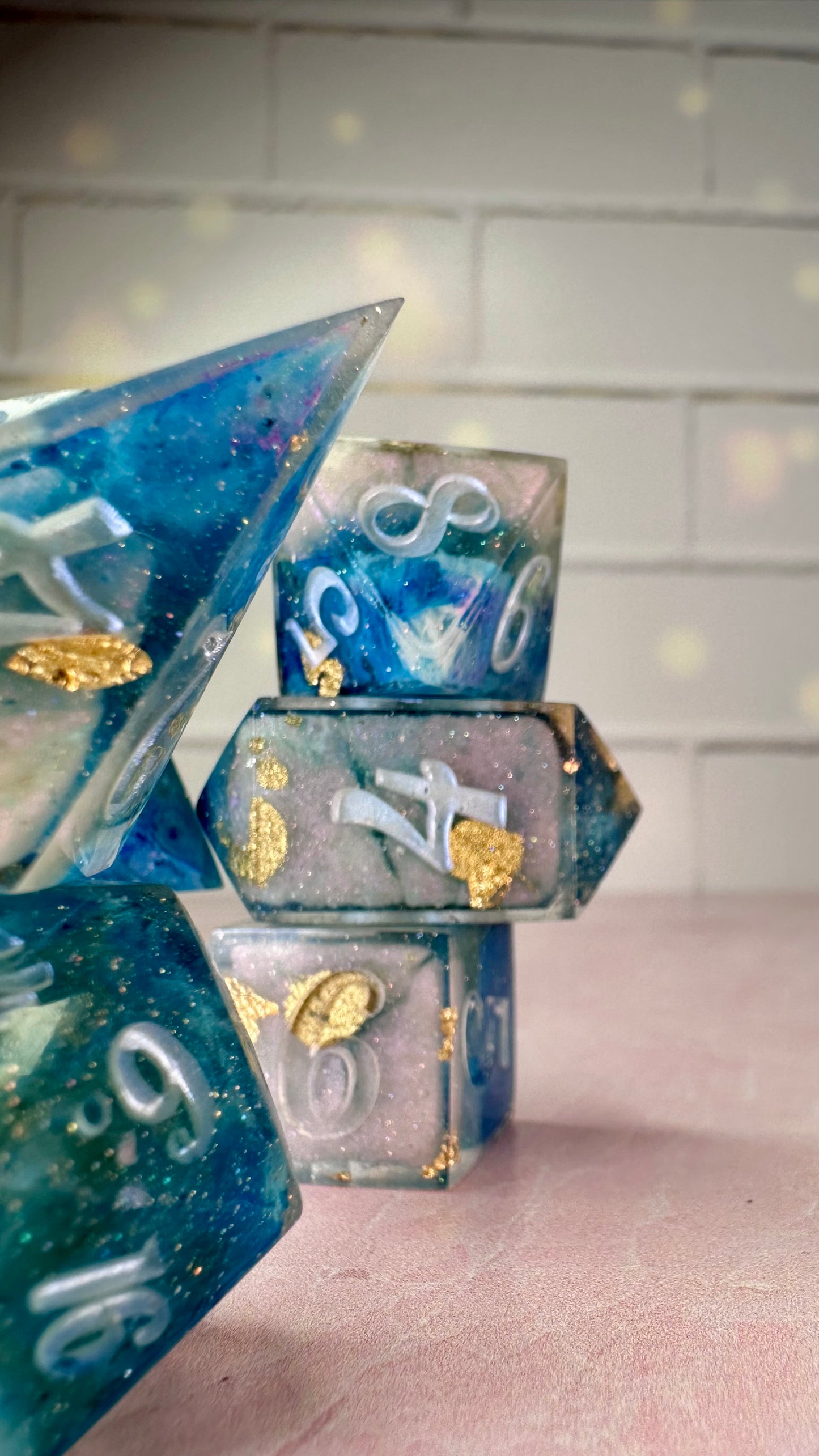 In All of Time and Space-8 piece polyhedral dice set (Large)