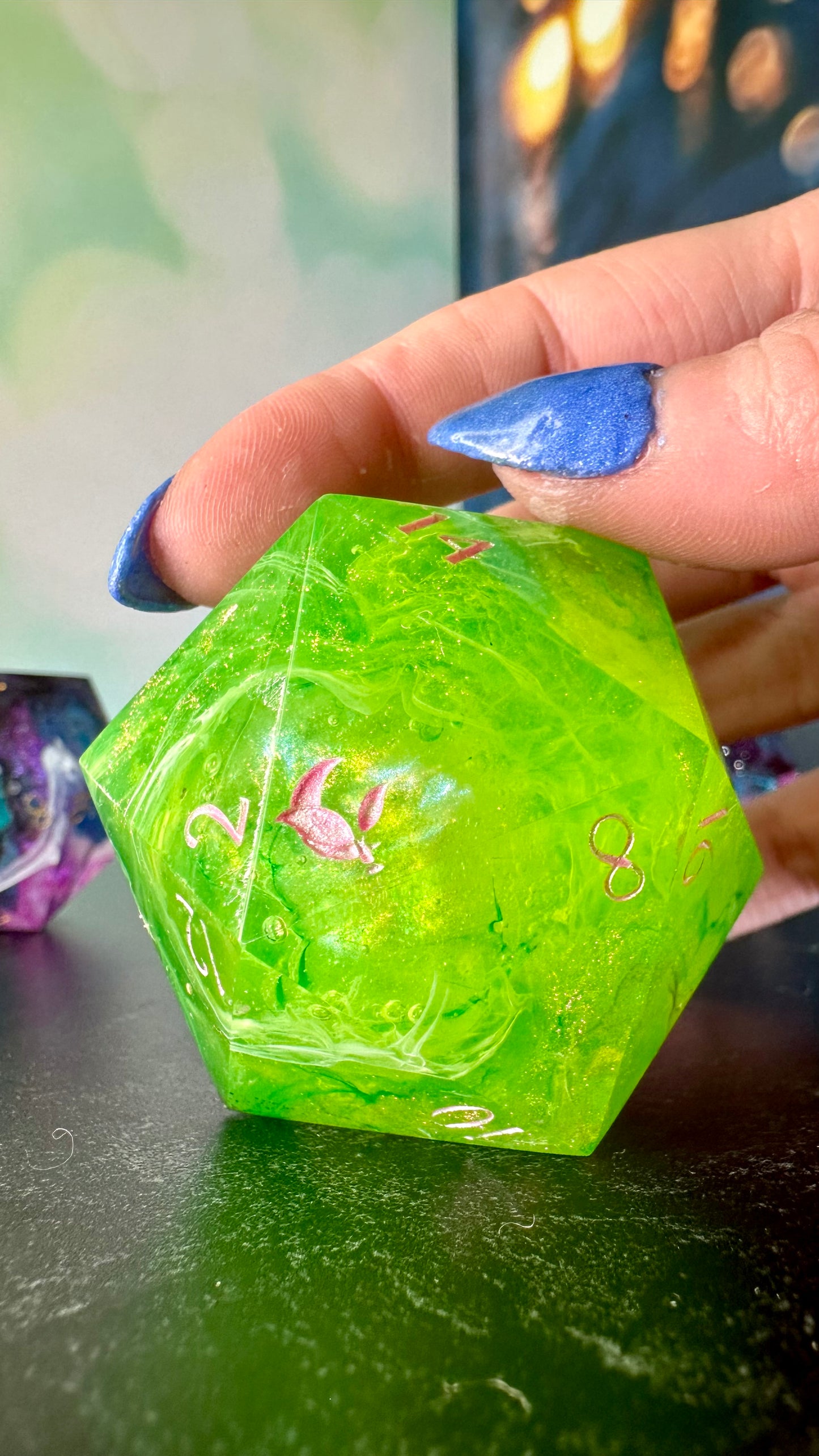 Spring Magic- 60 MM Logo d20 Paperweight Chonk (Beta) Pobody's Nerfect