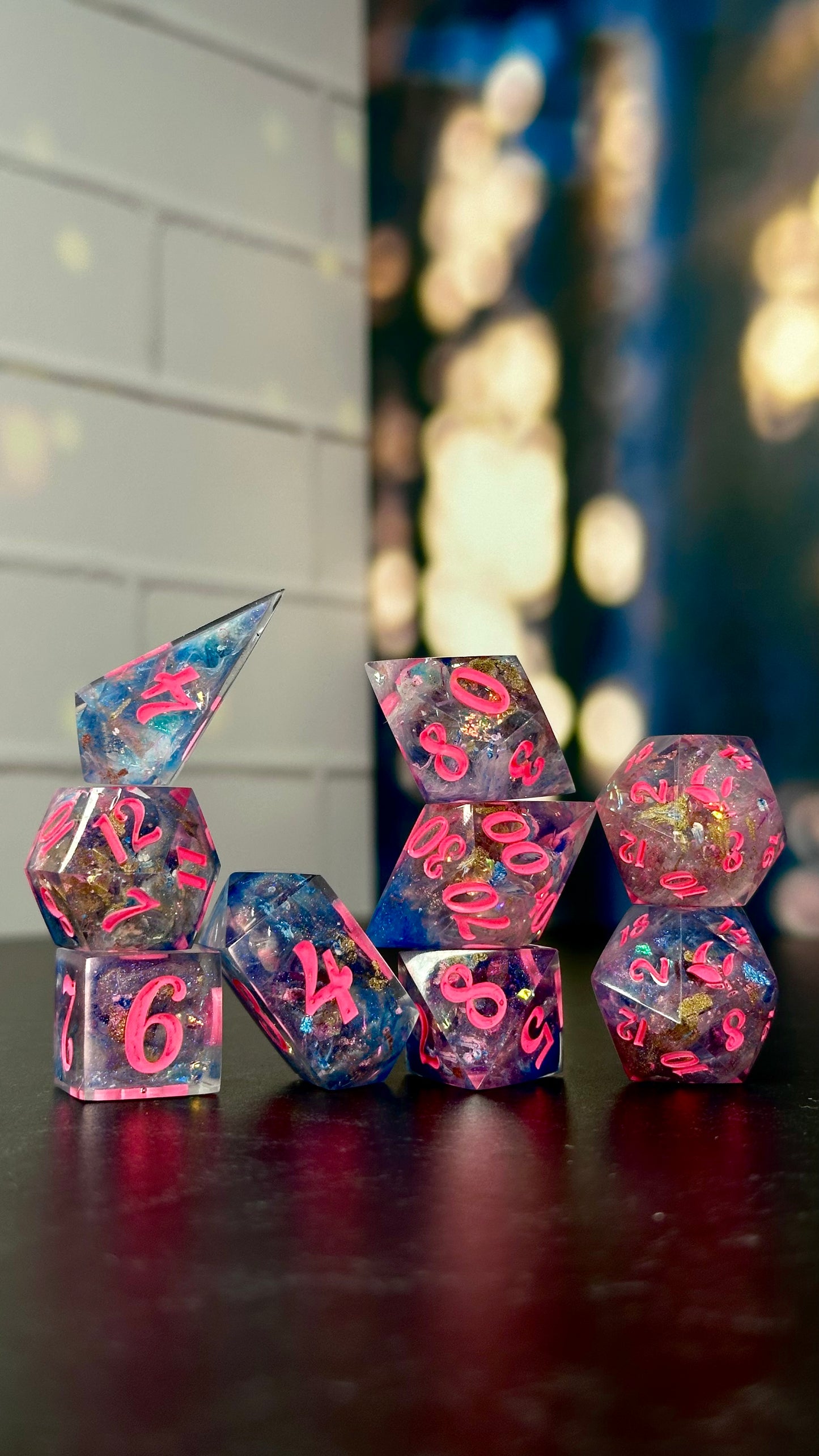 You’re All I Can Think Of-8 piece polyhedral dice set (Large)