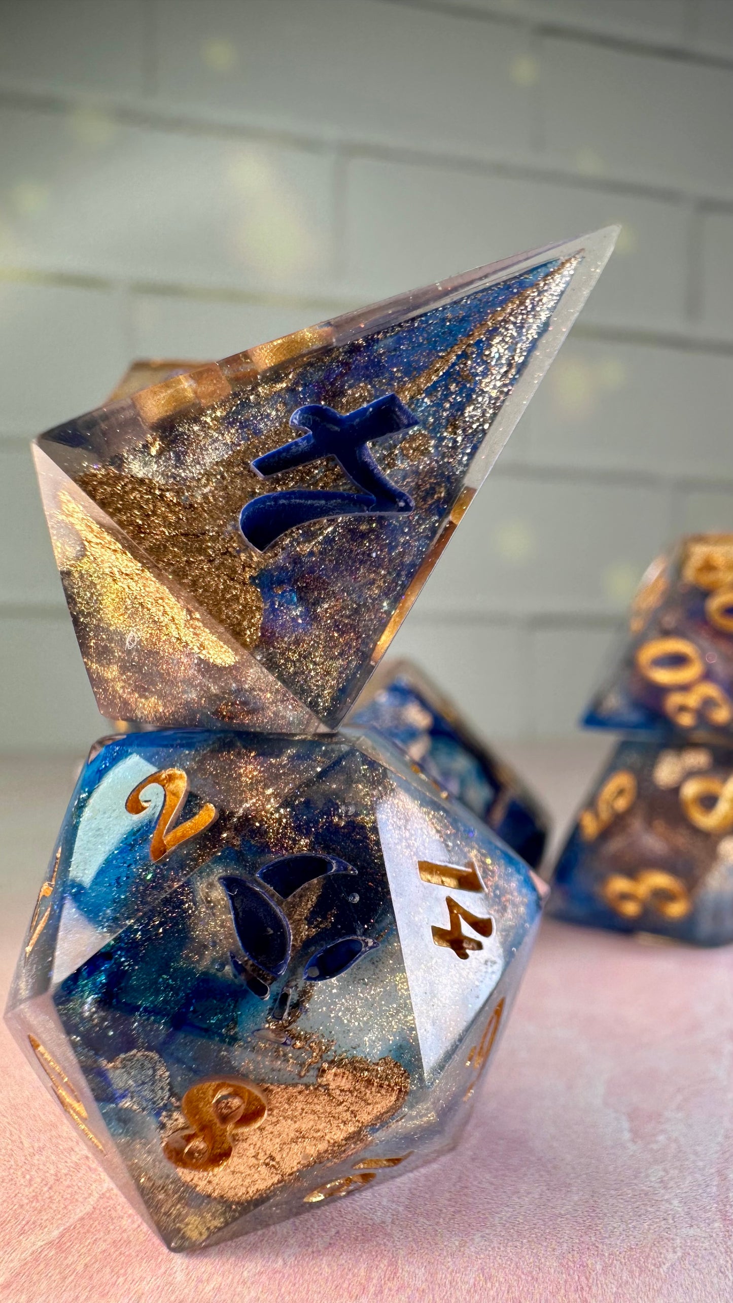 River Song-8 piece polyhedral dice set (Large)