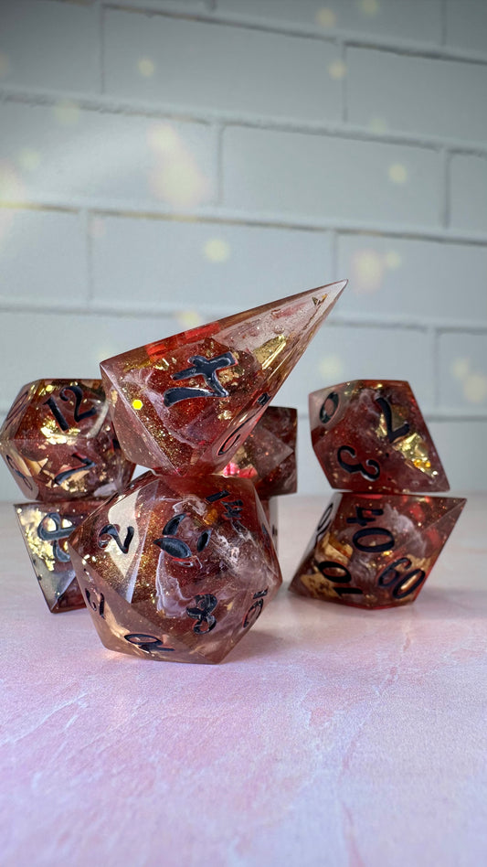 Mother Koril- 8 piece polyhedral dice set (Large) Pobody's Nerfect