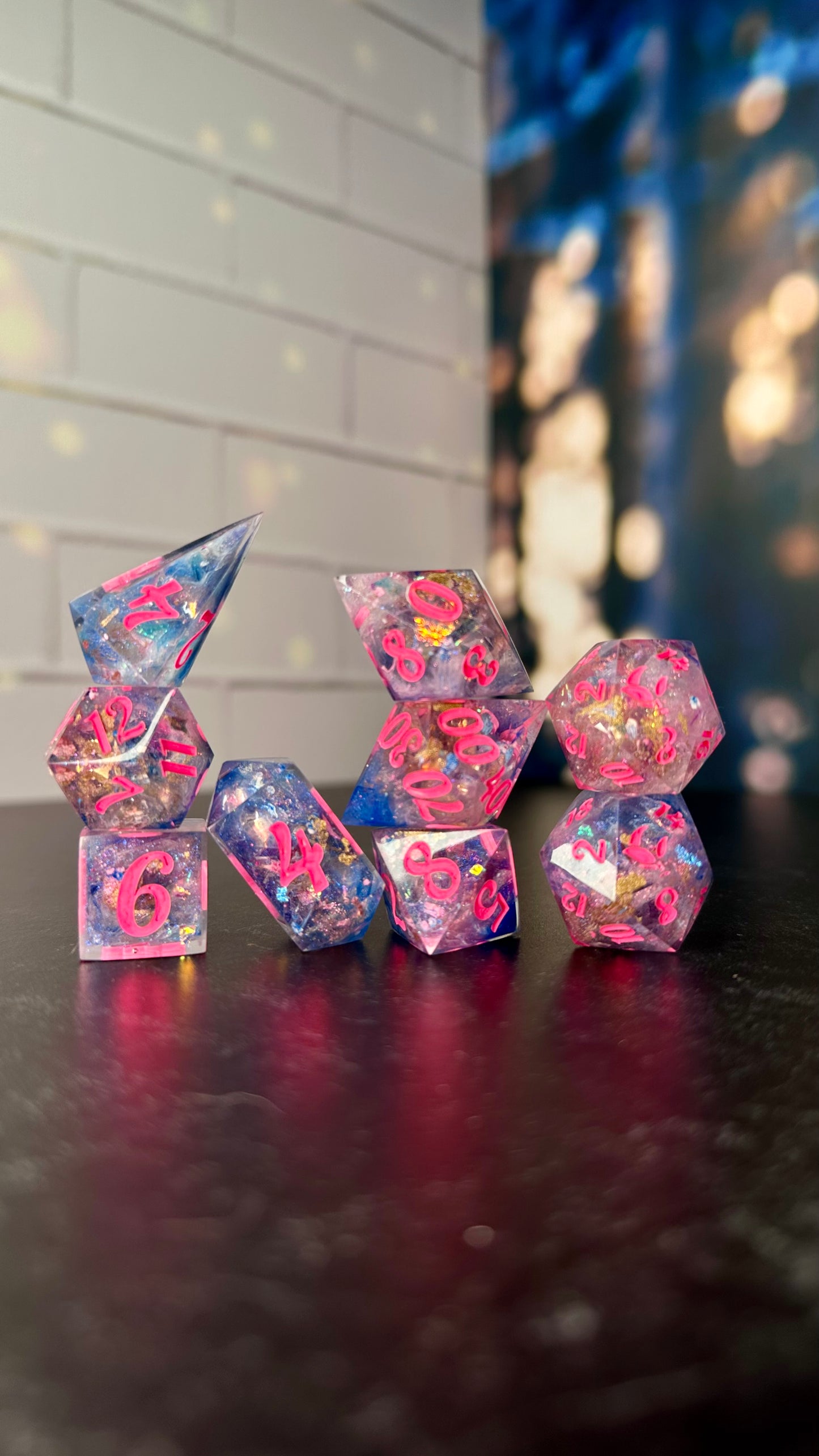You’re All I Can Think Of-8 piece polyhedral dice set (Large)