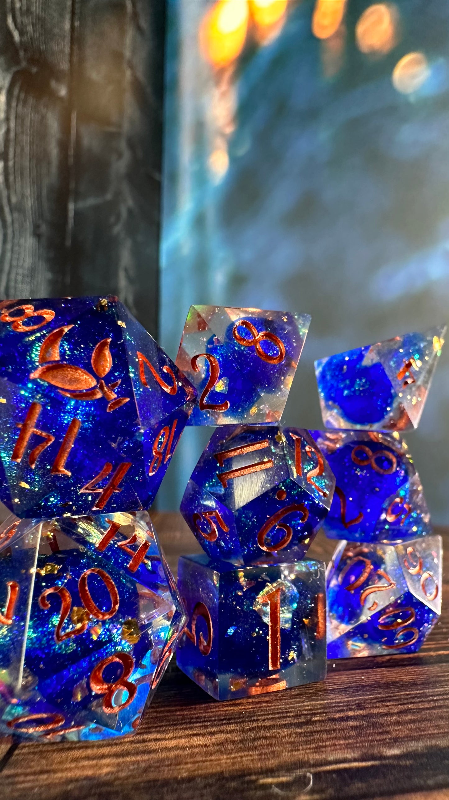 Dorian-8 piece polyhedral dice set