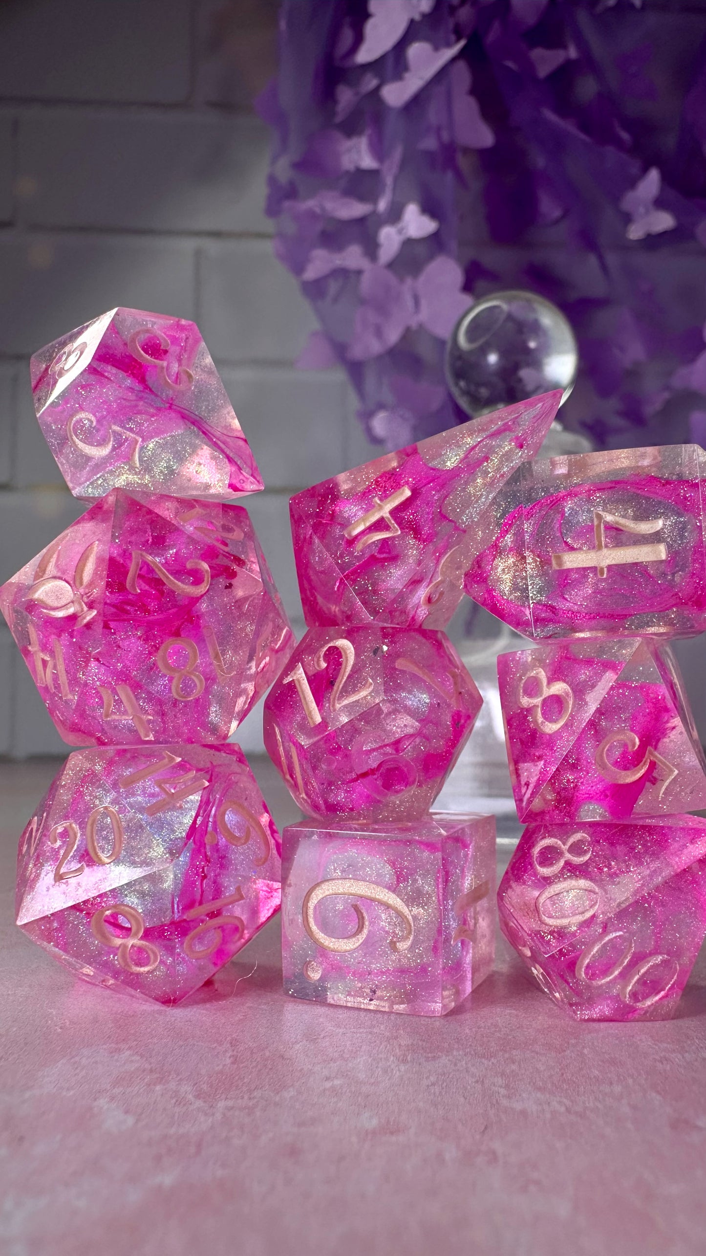 Season One Penelope Featherington- 8 piece polyhedral dice set