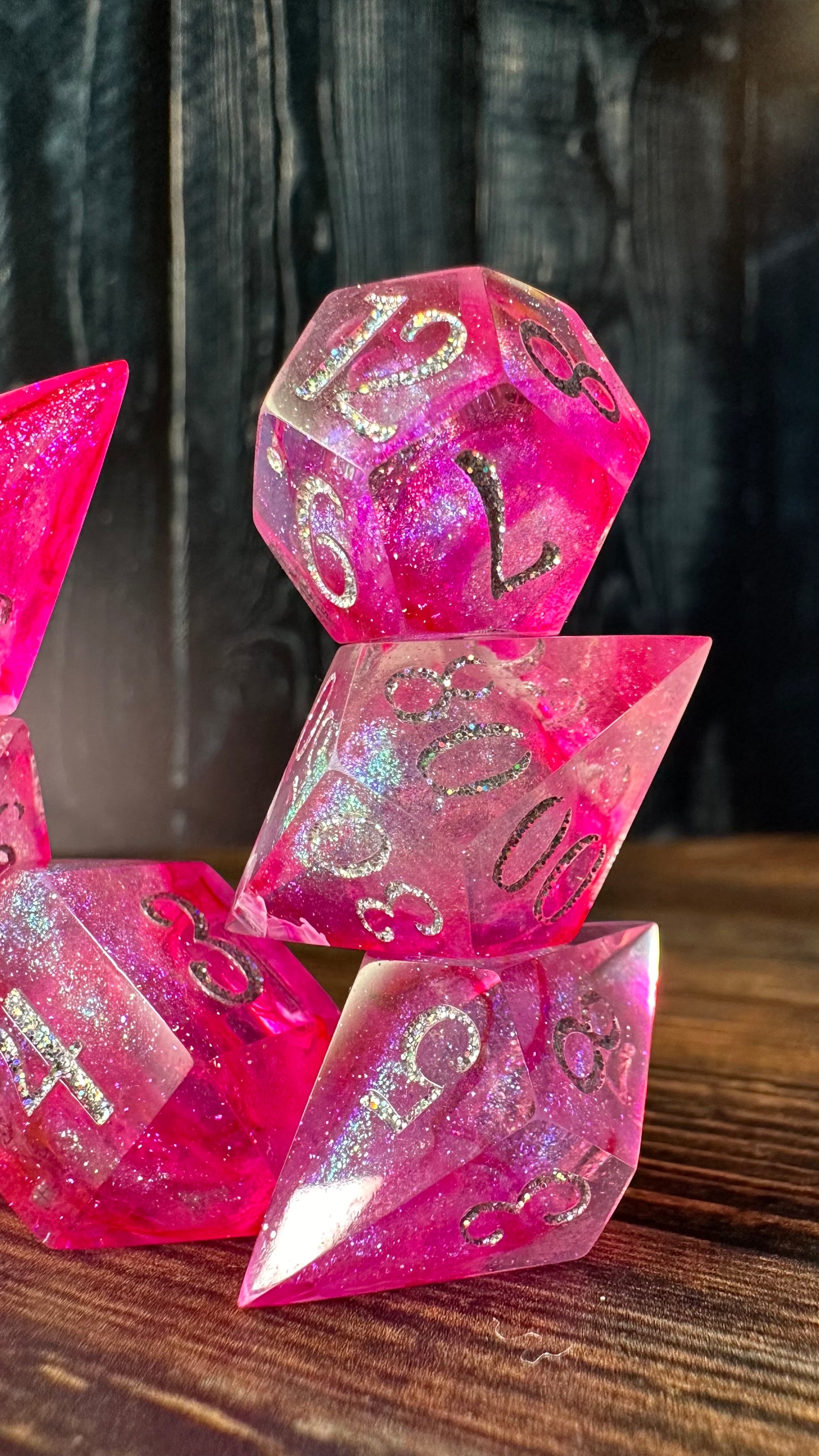 Hi Barbie!  8 piece polyhedral dice set