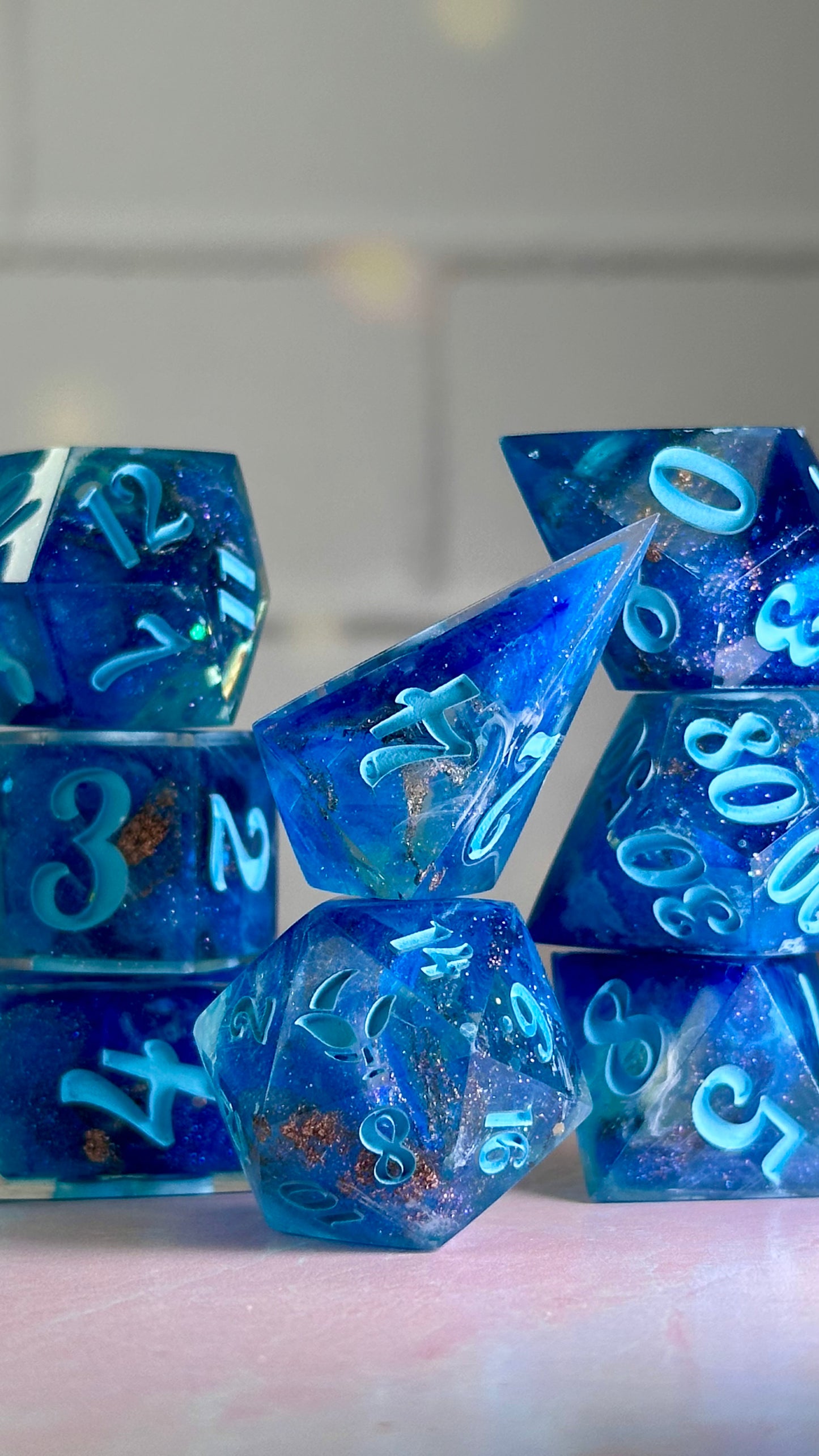 Coven True-Pobody’s Nerfect 8 piece polyhedral dice set (Large)