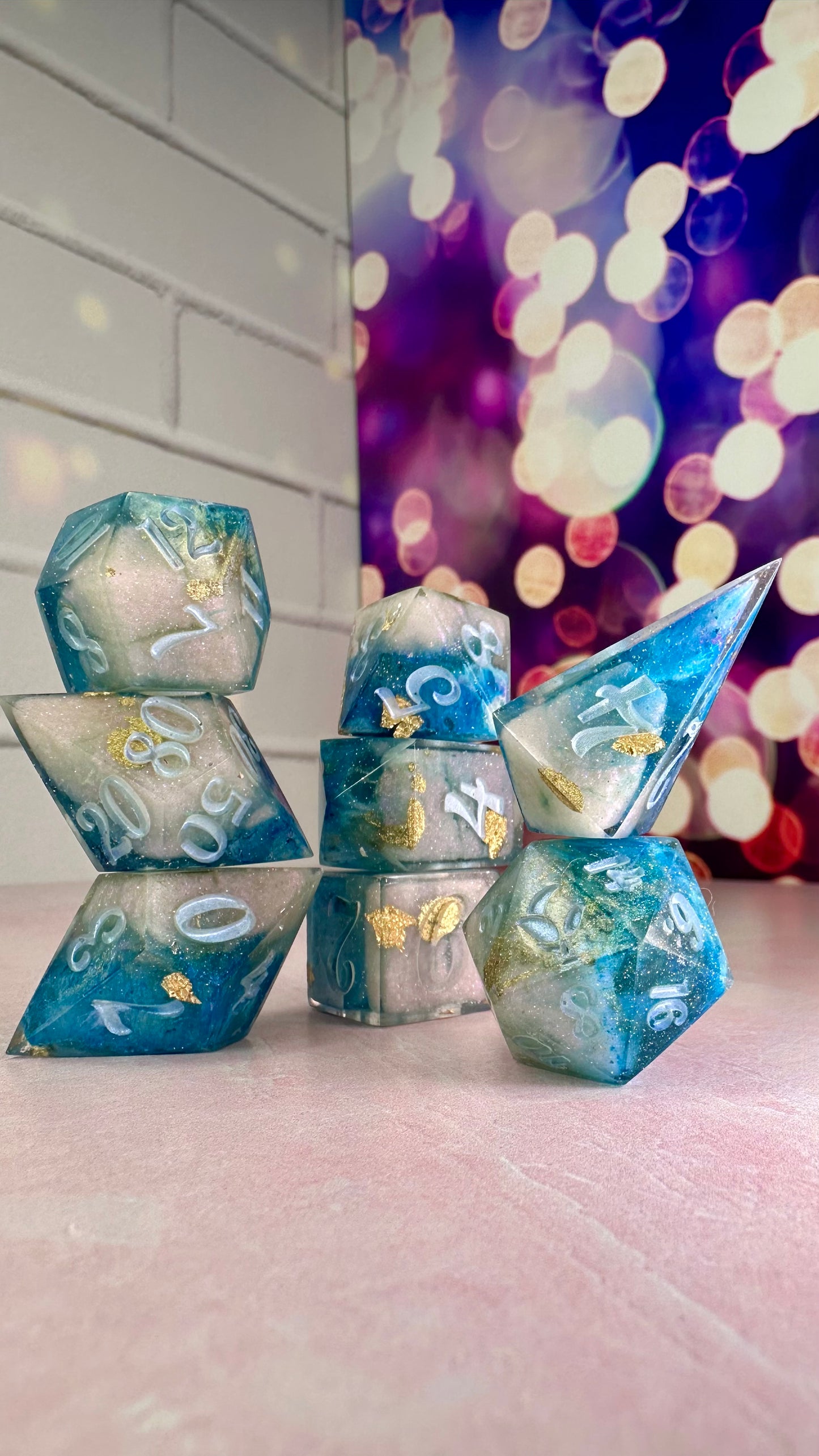 In All of Time and Space-8 piece polyhedral dice set (Large)