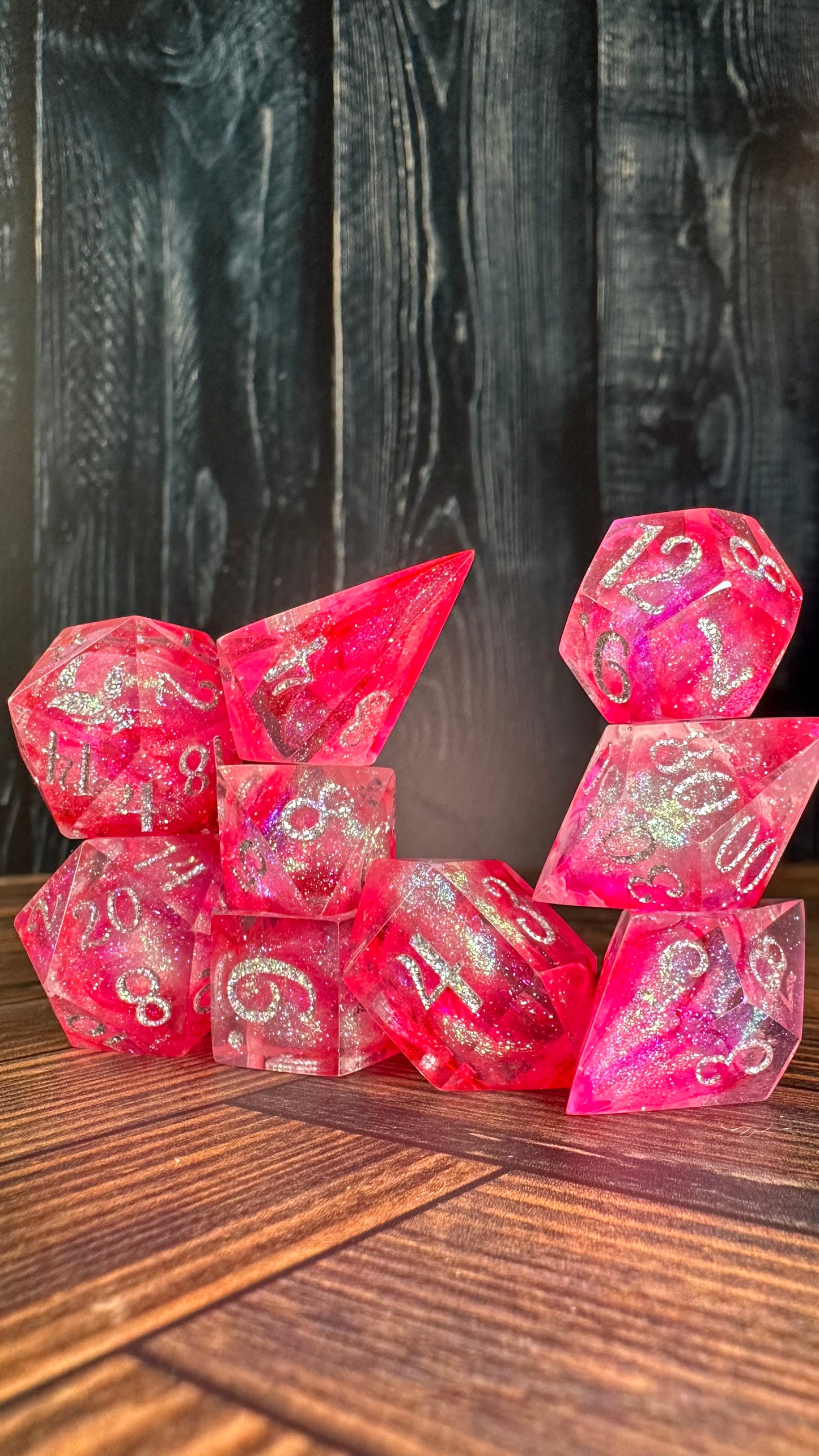 Hi Barbie!  8 piece polyhedral dice set