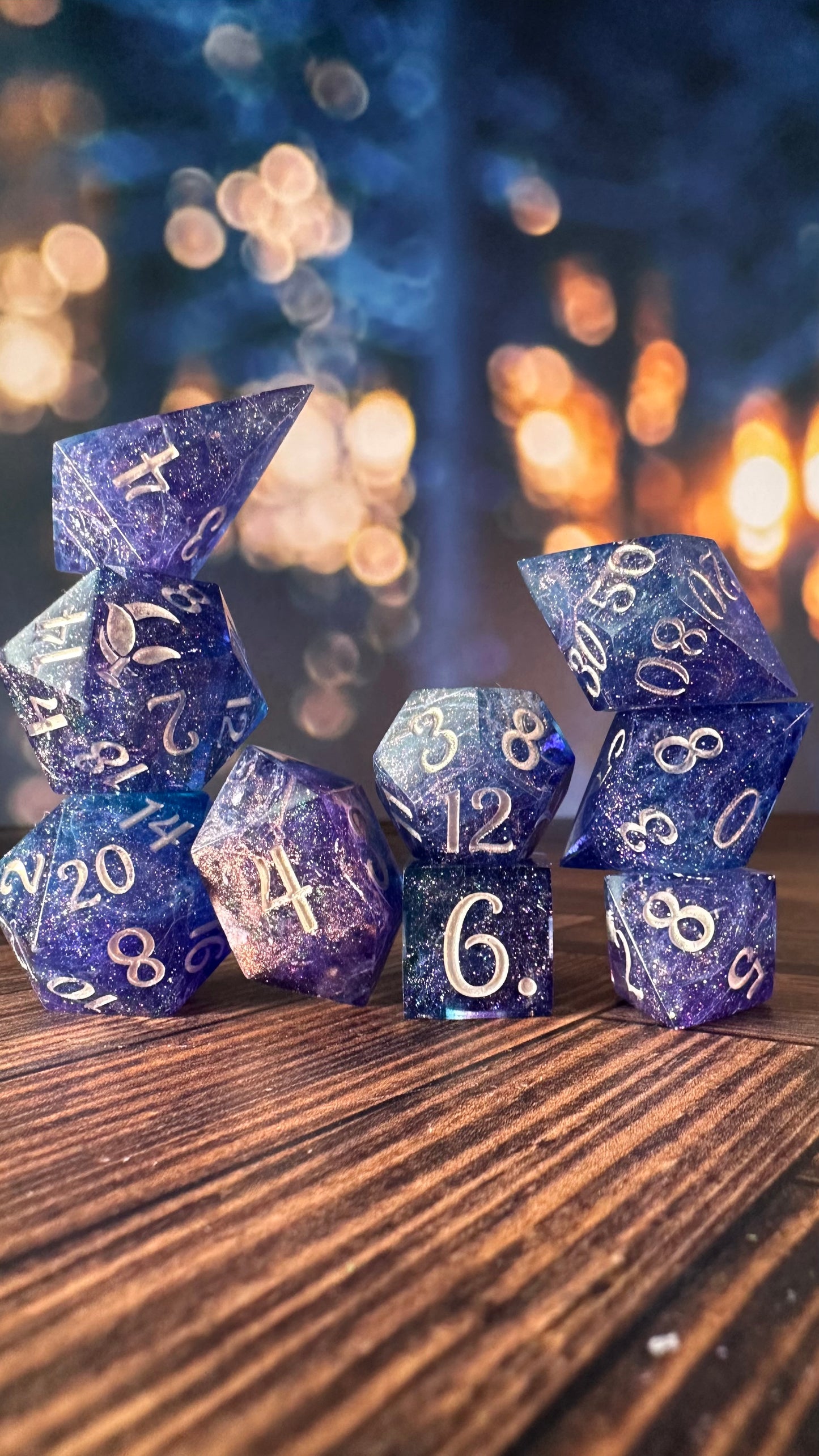 Super Powerful and Special Magic Starborn Princess- 8 piece polyhedral dice set