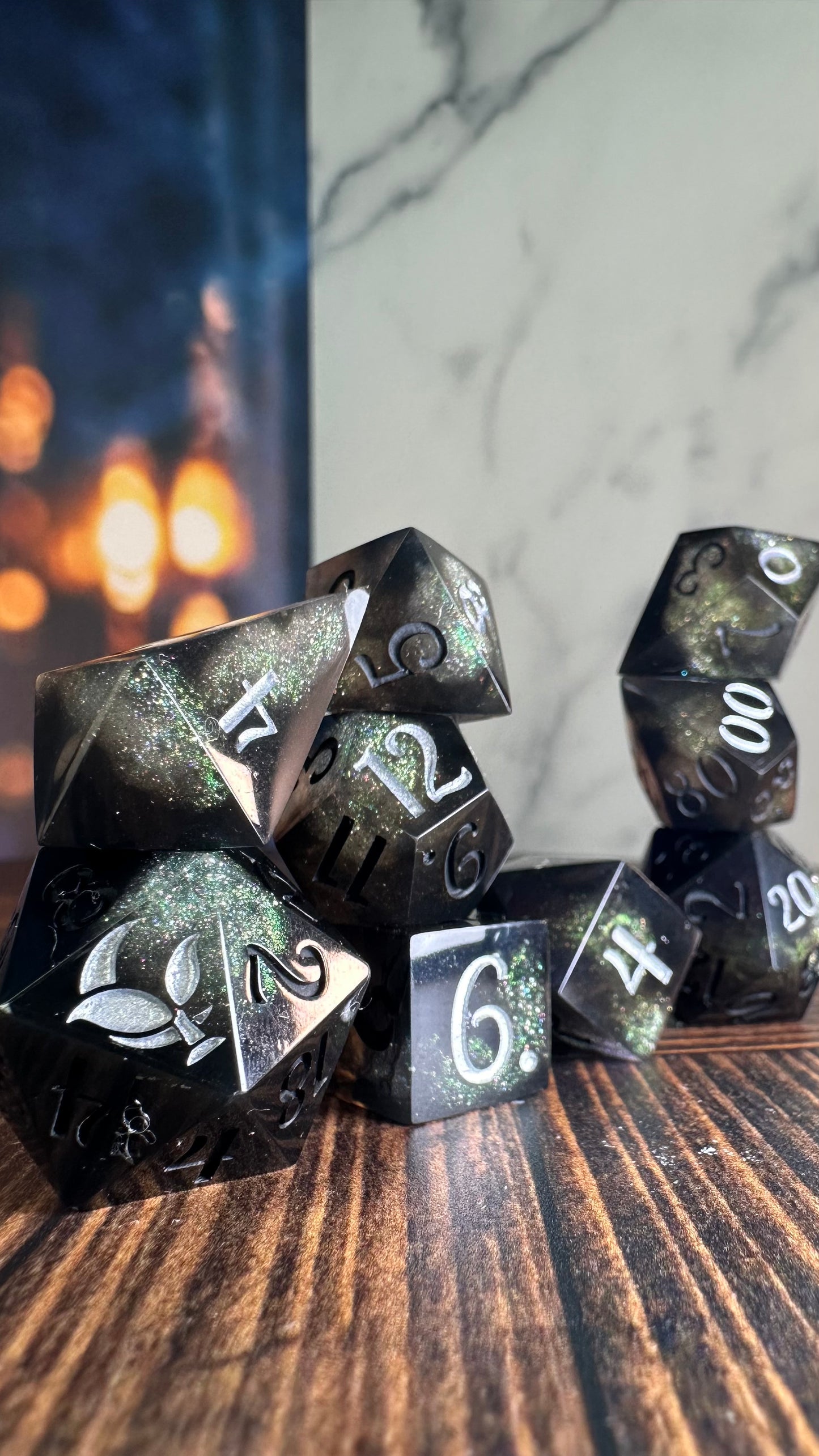 Void and Hope- 8 piece polyhedral dice set