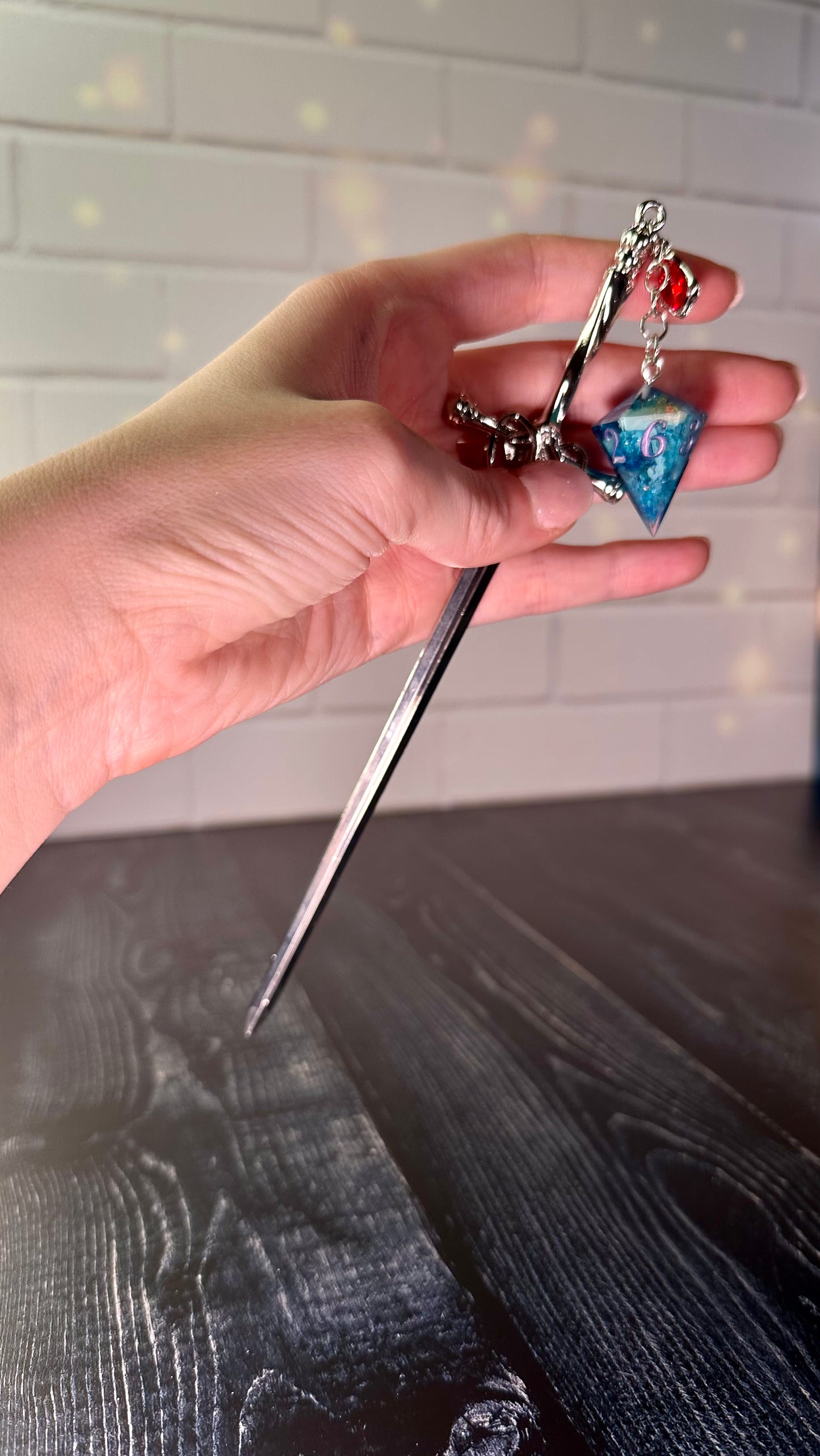 Blue and Purple Dice Dagger